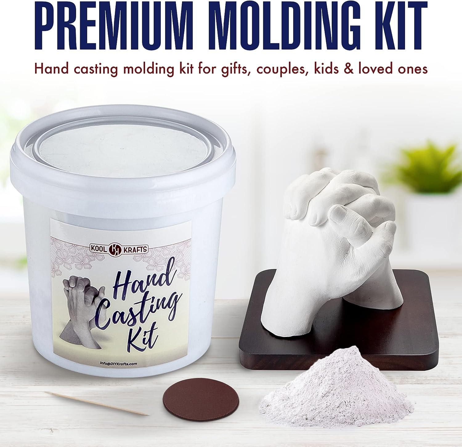 Hand Casting Kit for Couples, DIY Plaster Statue Molding Kit, DIY Hand  Mold Kit, Anniversary for Men Women, Wedding Gift, Wooden Mahogany Base