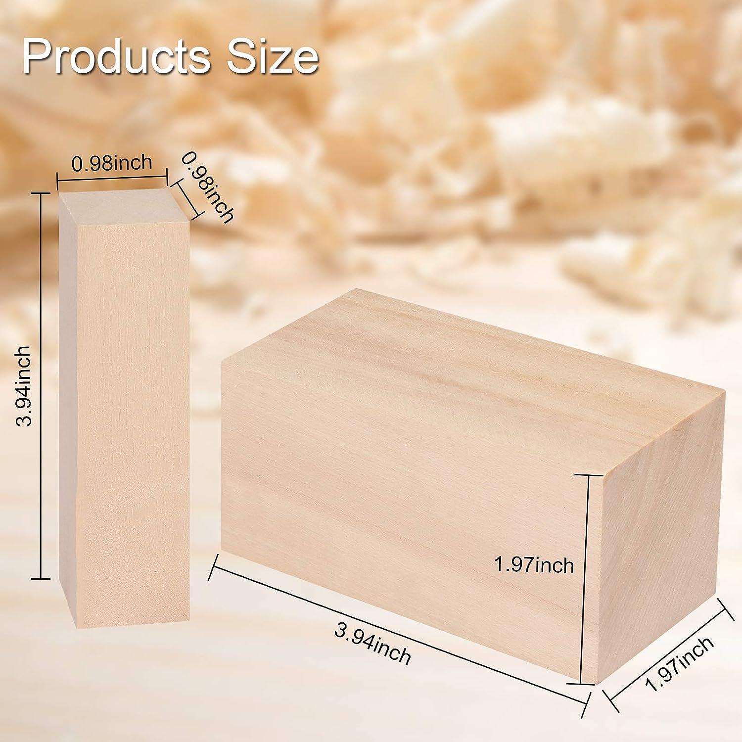 5 Pcs Carving Wood Blocks Whittling Wood Blocks Basswood Carving Blocks  Unfinished Soft Wood Set For Carving Beginners Retail
