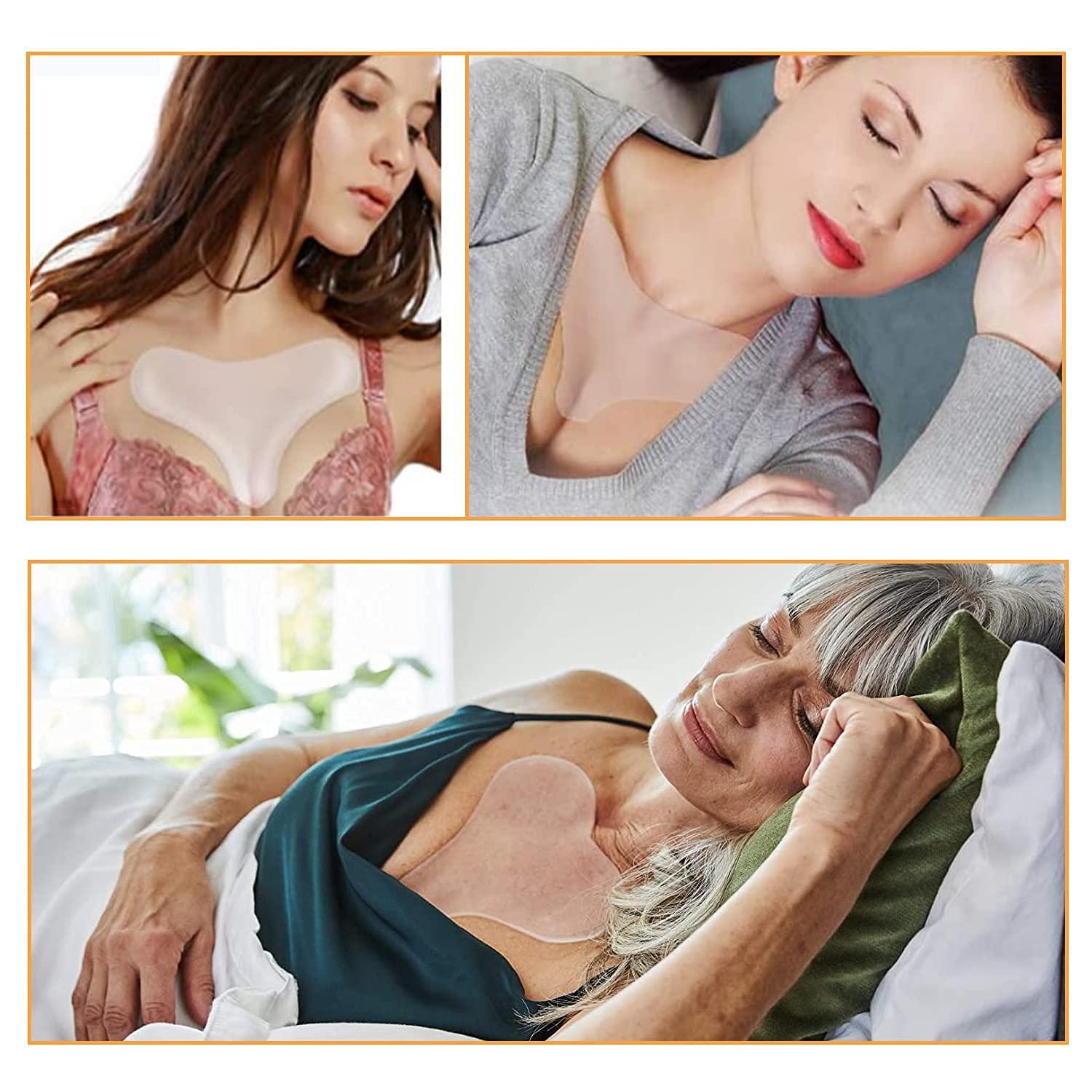 The Sleep&Glow pillow bra cares for your décolletage while you