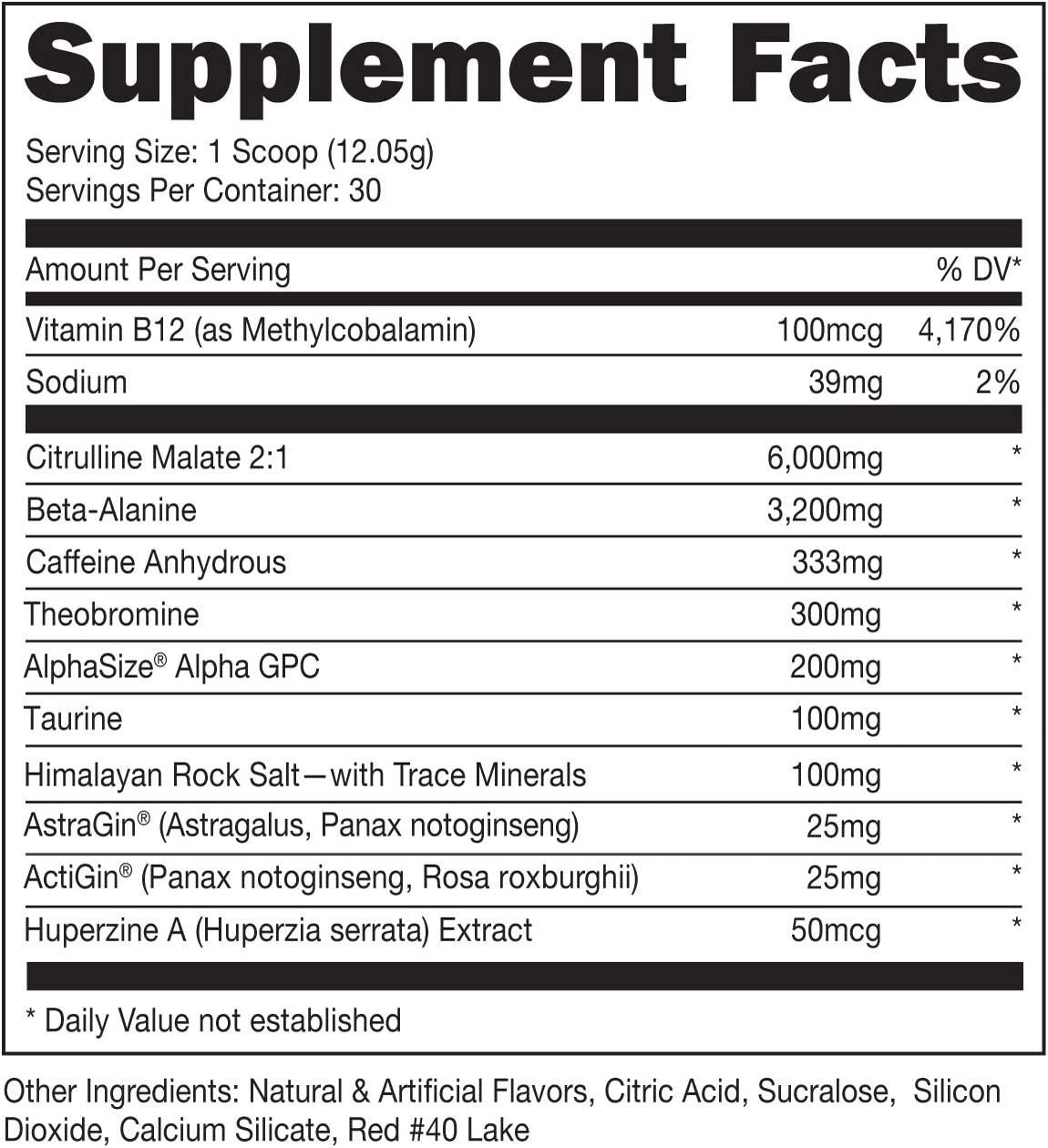  Bucked Up - Woke - HIGH STIM Pre Workout - Best Tasting - Focus  Nootropic, Pump, Strength and Growth, 30 Servings (Grape) : Health &  Household