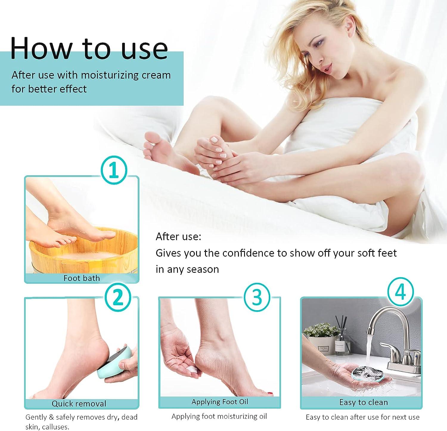  Glass Foot File Callus Remover - Foot Scrubber and Heel Scraper  for Dead Skin Removal, Foot Buffer Pedicure Tool, Perfect for Men and  Women, Get Soft, Smooth Feet Glass (Glass) 