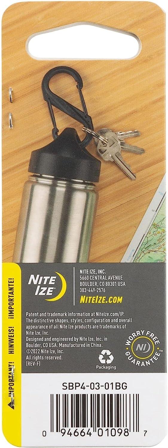 Nite Ize S-Biner Plastic No.4 Tactical Black Dual-Gated Carabiner (4-Pack)