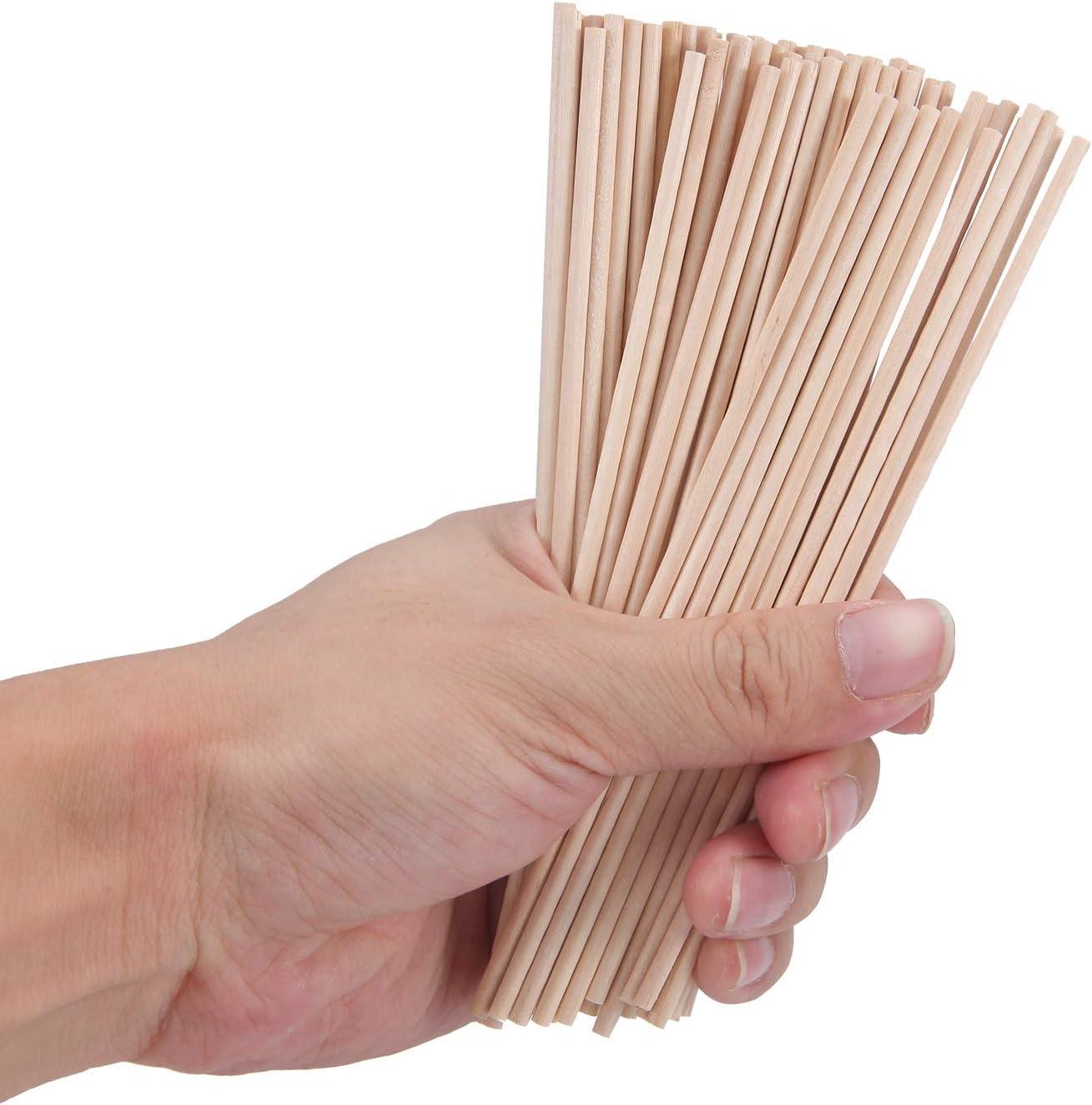 Senkary Wooden Dowel Rods 1/8 x 6 Inch Unfinished Natural Wood Craft Dowel  Rods 100 Pieces 1/8 x 6 Inches