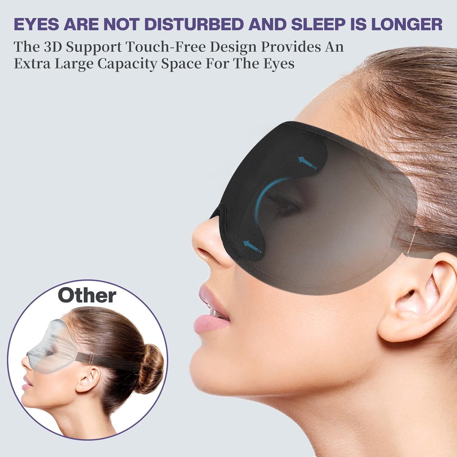 Sleep Mask For Women Men, Ultrathin Light Blocking Sleeping Mask, No  Pressure On Eyes 3D Contoured Blindfold, Soft Comfort Eye 