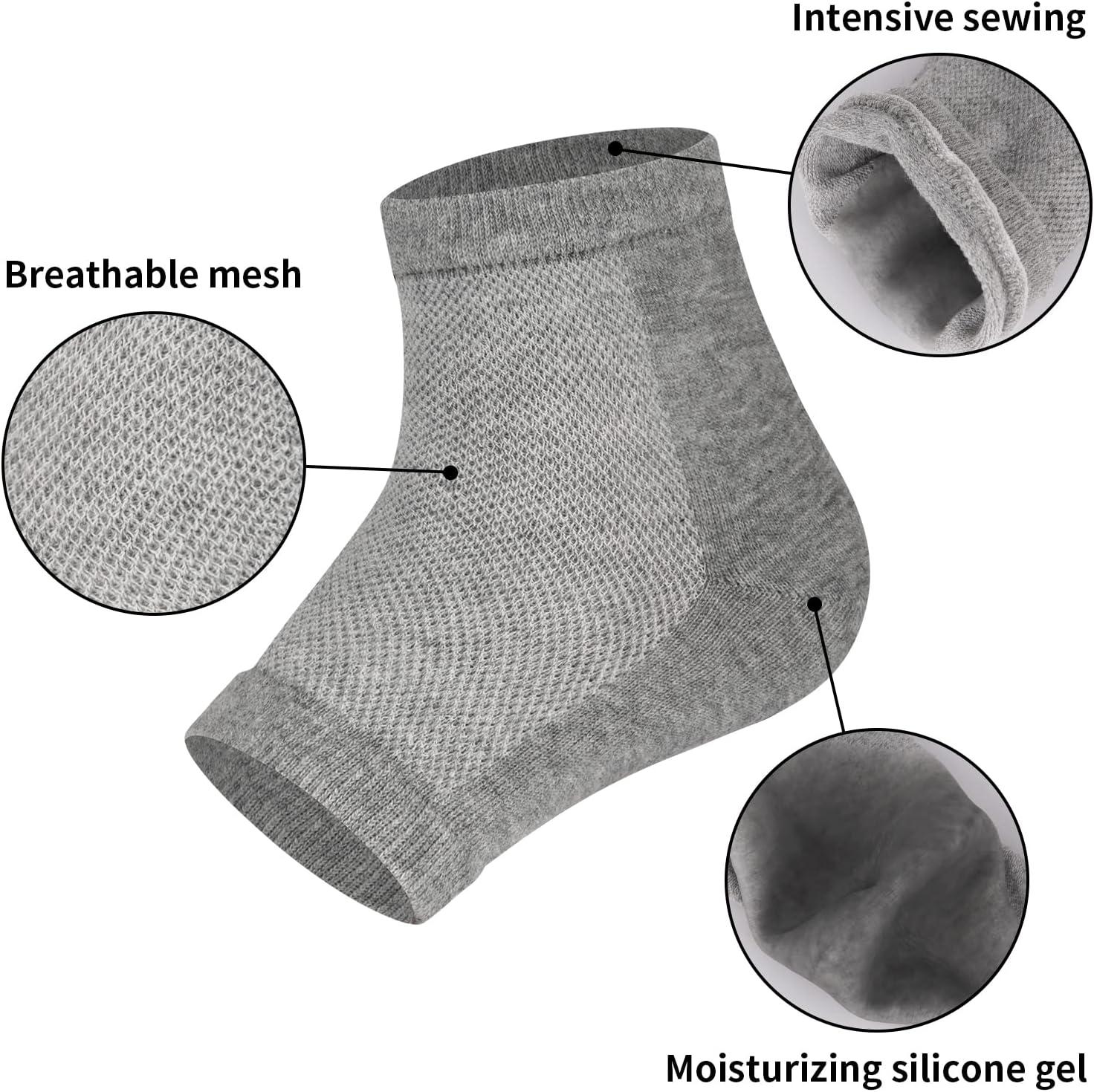 1pair Unisex Silicone Cracked Heel Socks Moisturizing Spa Treatment Repair  Dry & Cracked Feet | SHEIN
