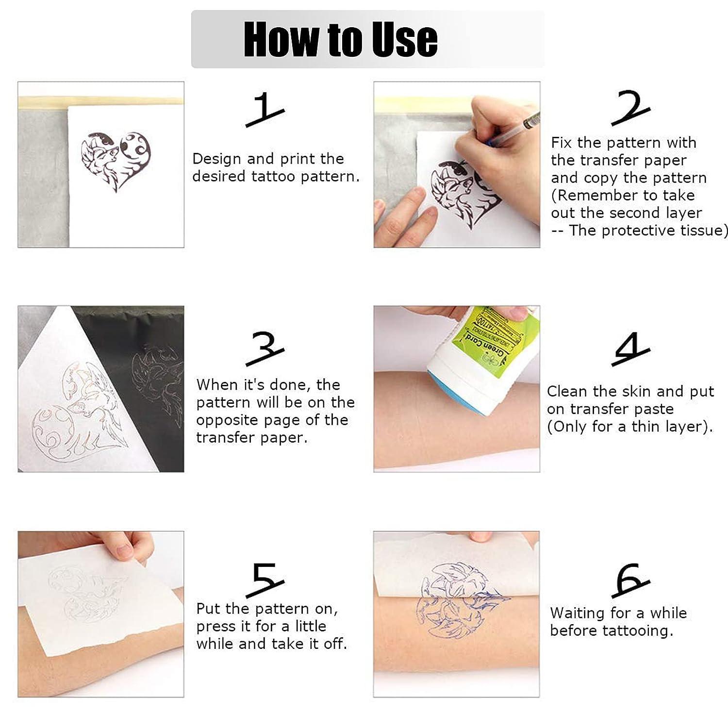 How I transfer a stencil to fake skin 🖍️ #tattoo #fakeskin #fakeskin, how to use transfer paper tattoo