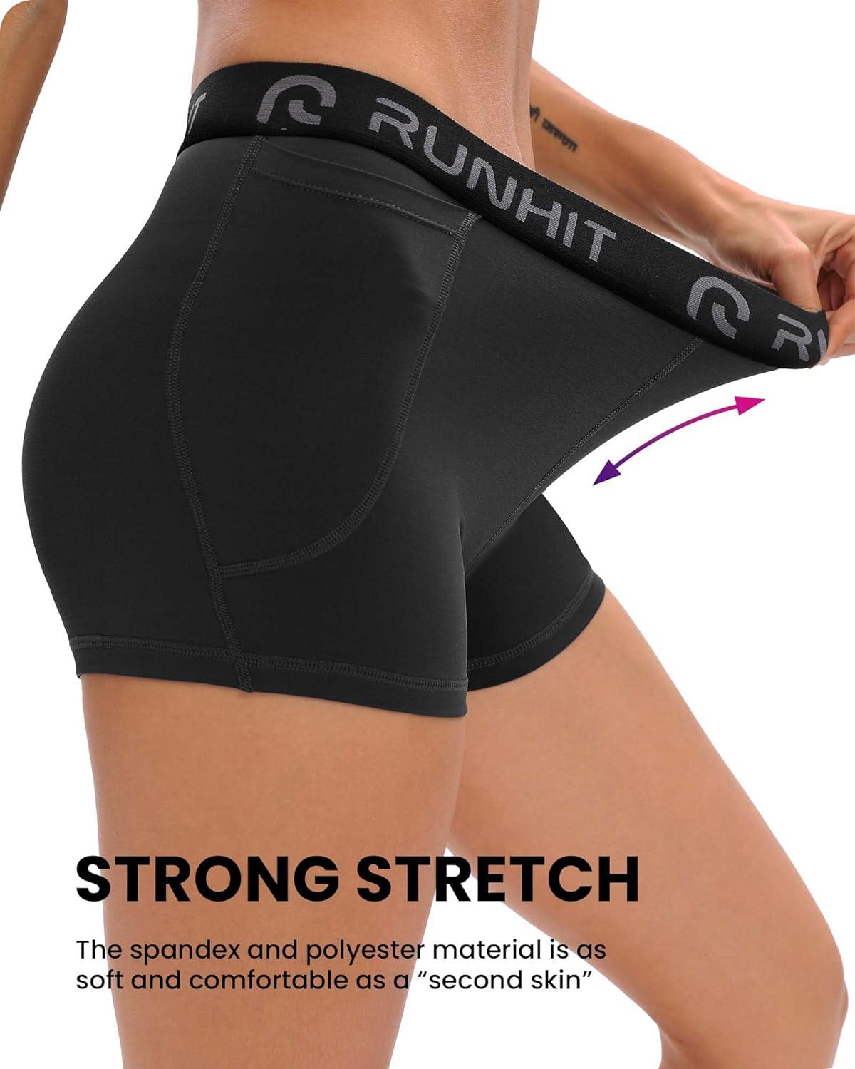 High Waist Yoga Shorts for Women Tummy Control Athletic Workout Running  Shorts M : : Clothing & Accessories