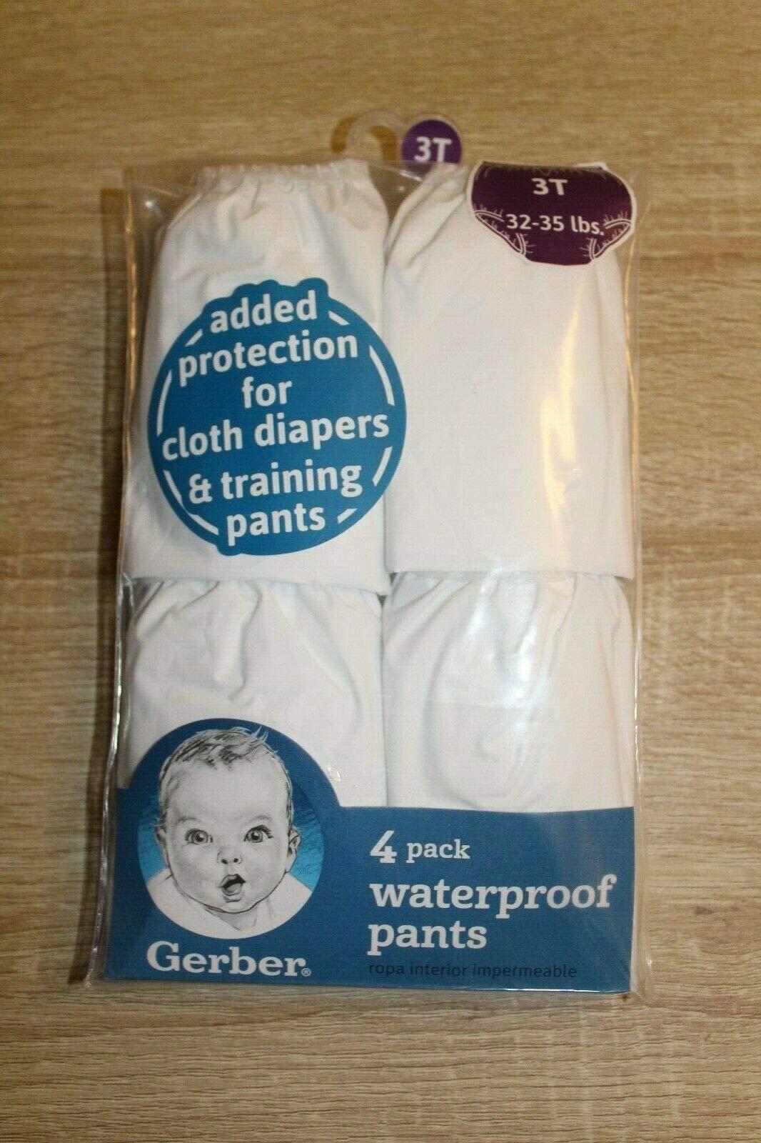 Gerber Plastic Pants, 3T, Fits 32-35 lbs. (4 Pairs) 8 Count (Pack