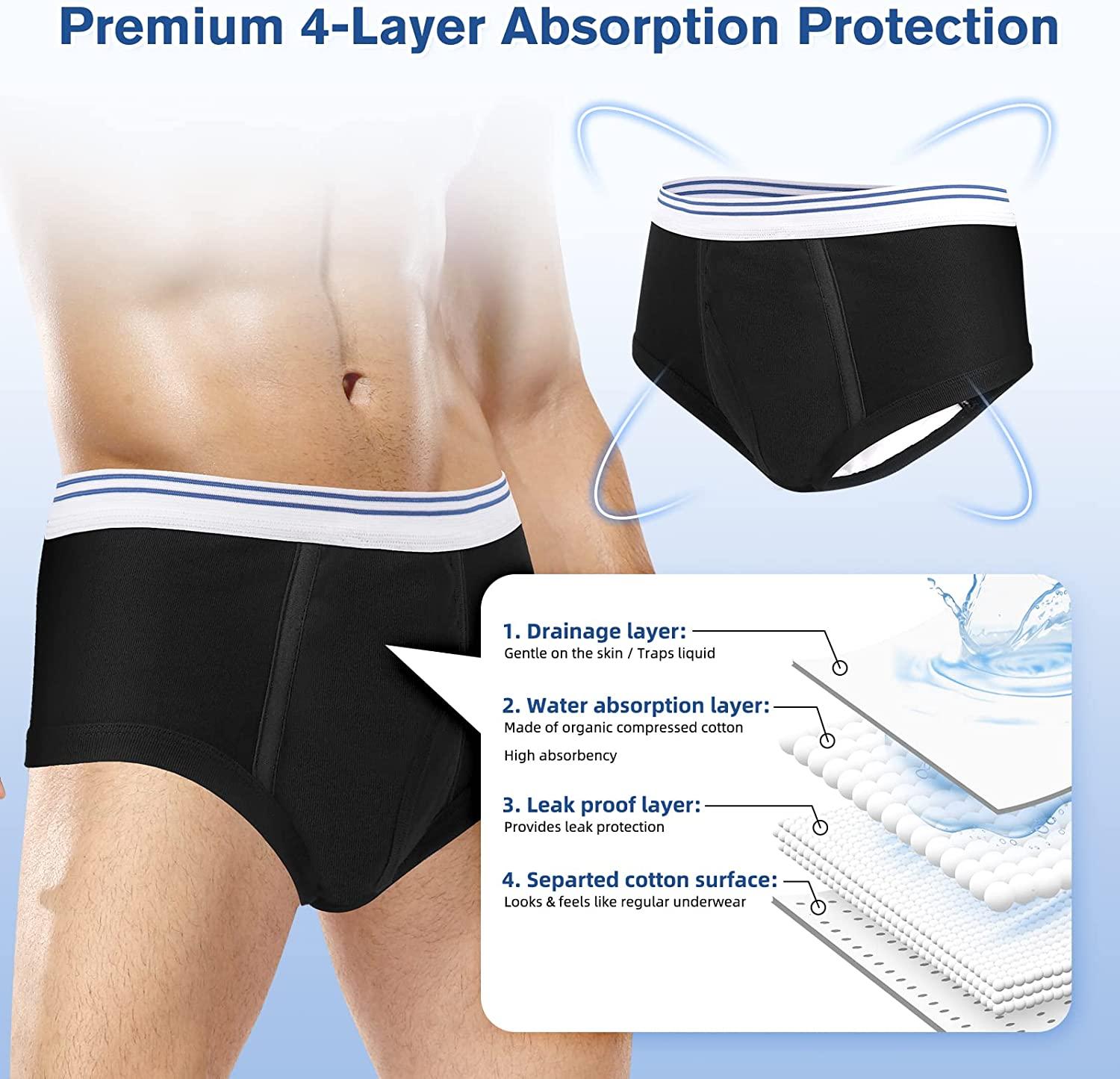 3pcs Men's Sports Underwear Long Ice Silk Boxers Soft Comfortable