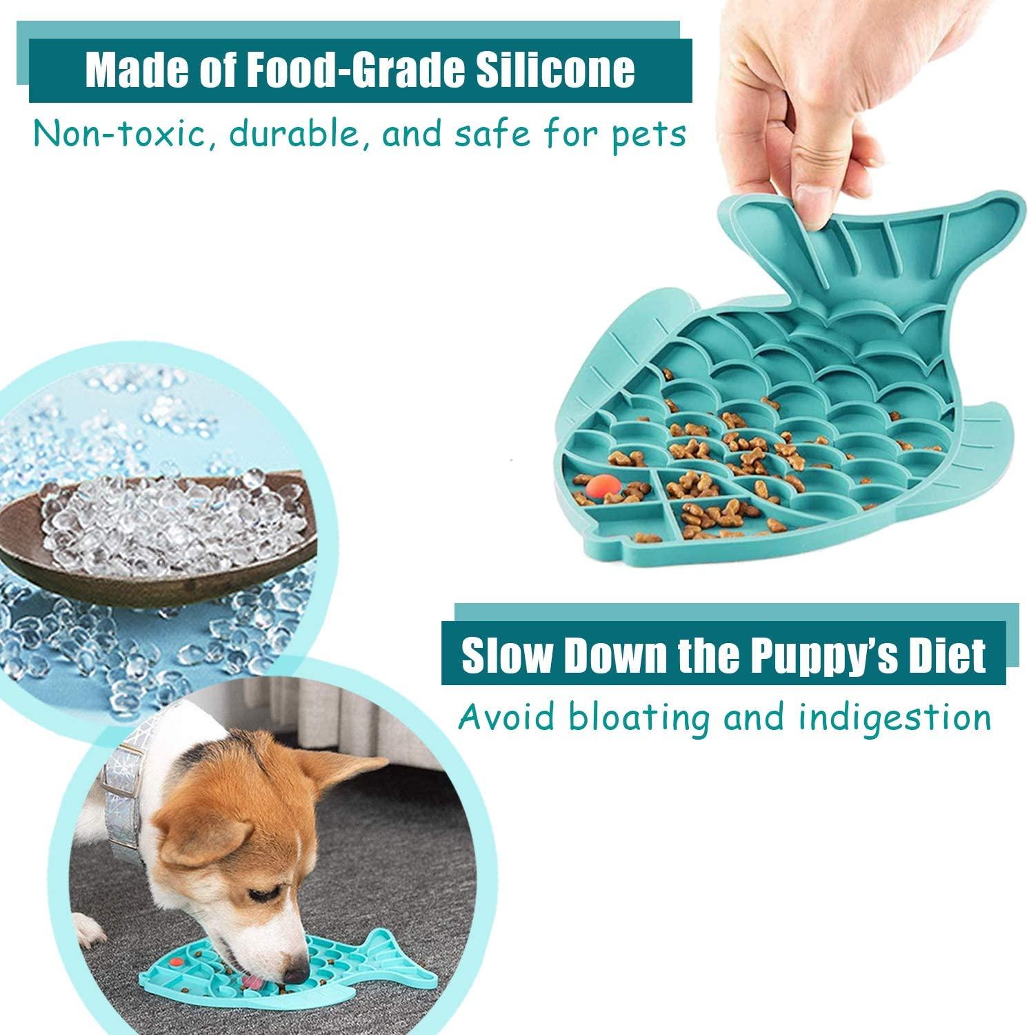 2 Slow Feed Lick Mats for Dogs and Cats to Reduce Stress, Anxiety, &  Health- NEW