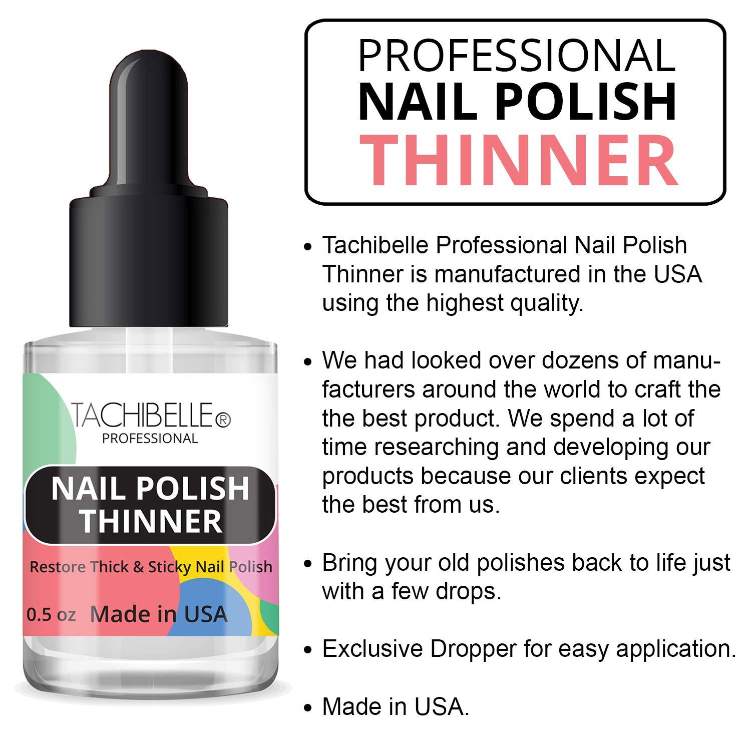 Tachibelle Nail Polish Thinner 0.5 oz - Bring your old polishes back to  life (1 Bottle)