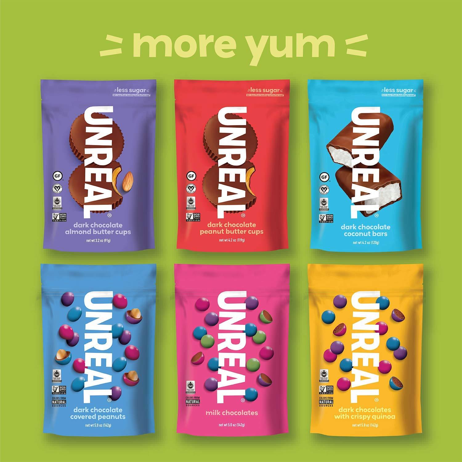 UnReal Dark Chocolate Crispy Quinoa Gems Pouch Bag 5oz (6ct) - RTZN Brand  Strategy