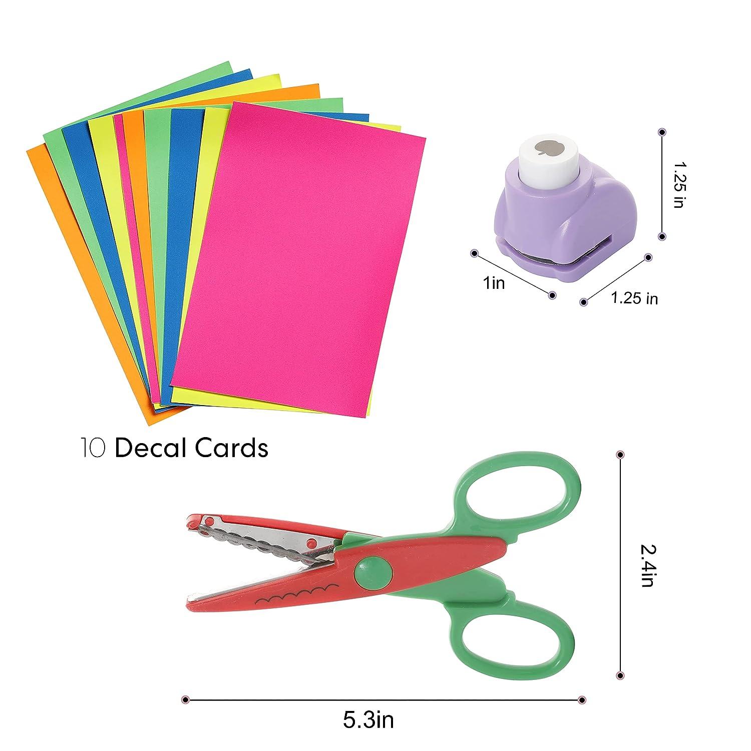 Incraftables 6pcs Decorative Pattern Edge Craft Scissors with 10pcs Small  Paper Hole Punch Shapes & 10pcs Colorful Papers. Best for Fun DIY  Scrapbooking & Crafting Projects for Kids & Adults