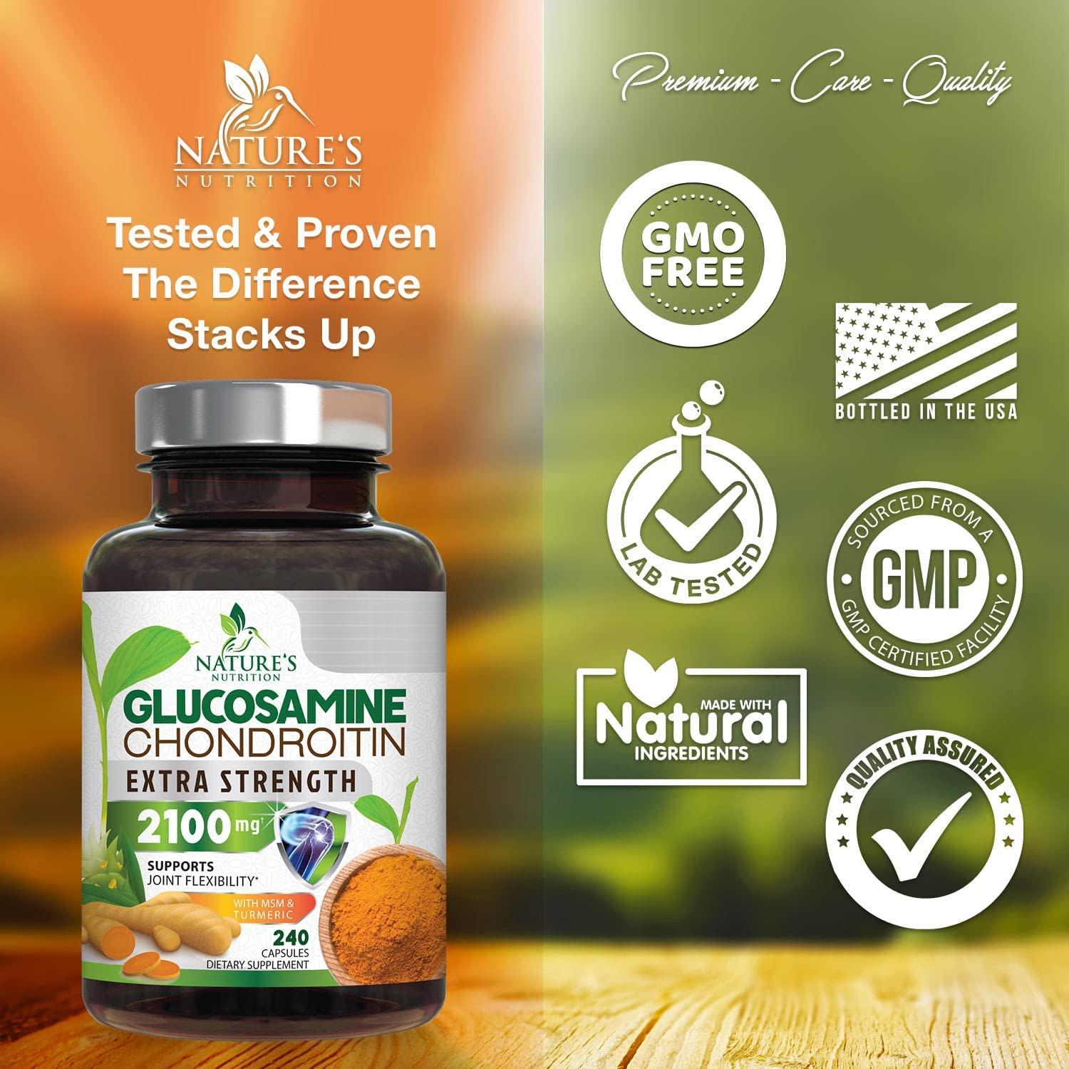 Glucosamine Chondroitin With Turmeric And Msm Triple Strength Joint Comfort Support 2100mg 