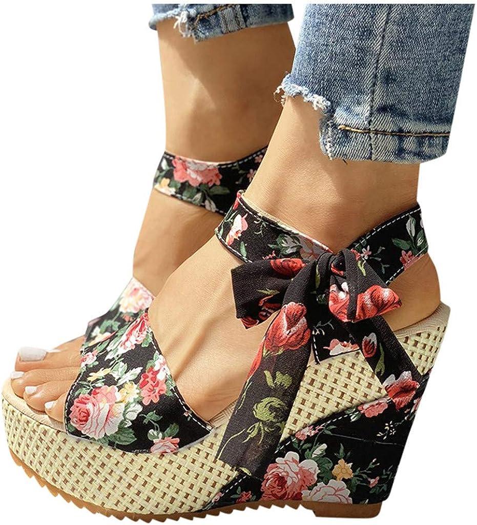 Buy Women Wedge Sandals Bohemia Beach Closed Toe Gladiator Sandals Vintage  Hollow Out Platform Arch Support Sandals, Black #a, 8 at Amazon.in