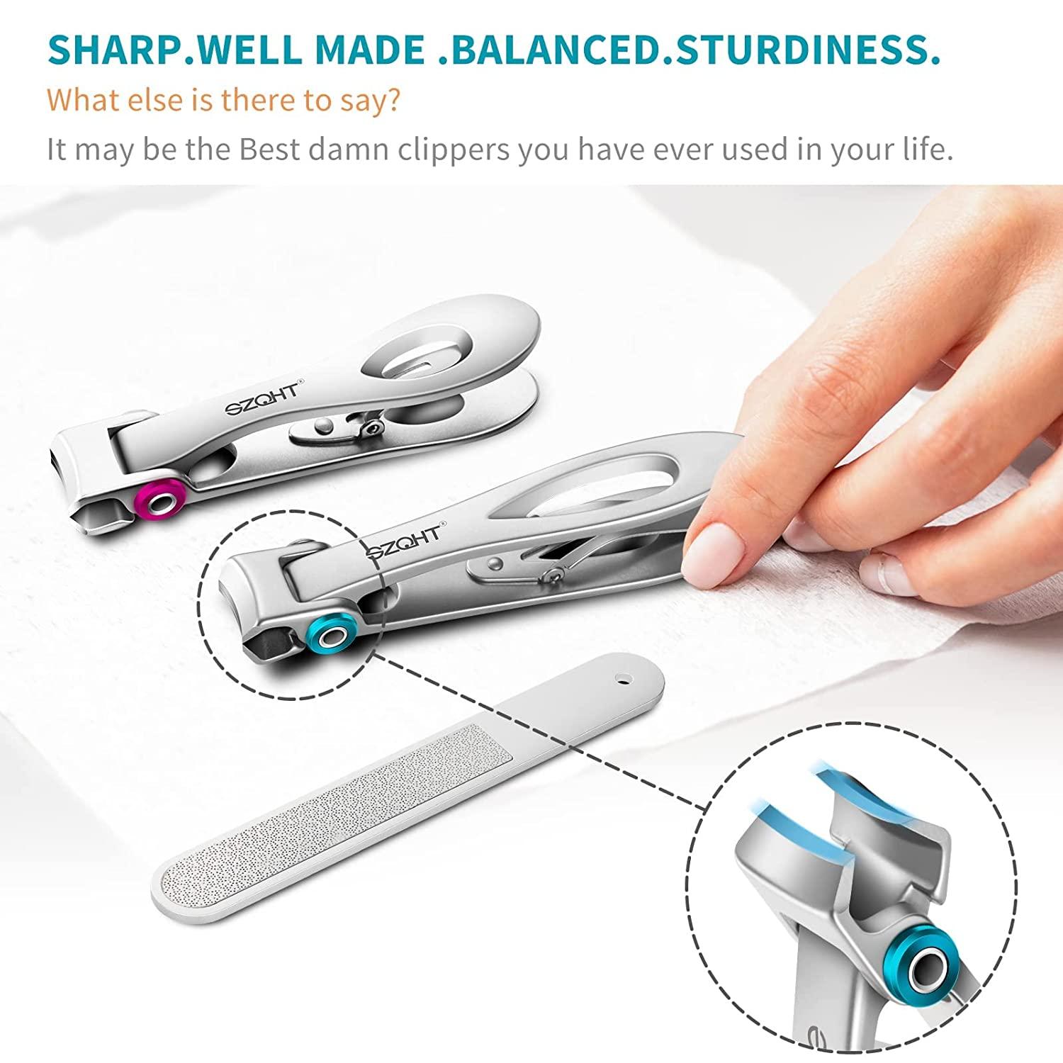 Thick Nail Clippers Wide Jaw Nail Cutter for Thick Toenail