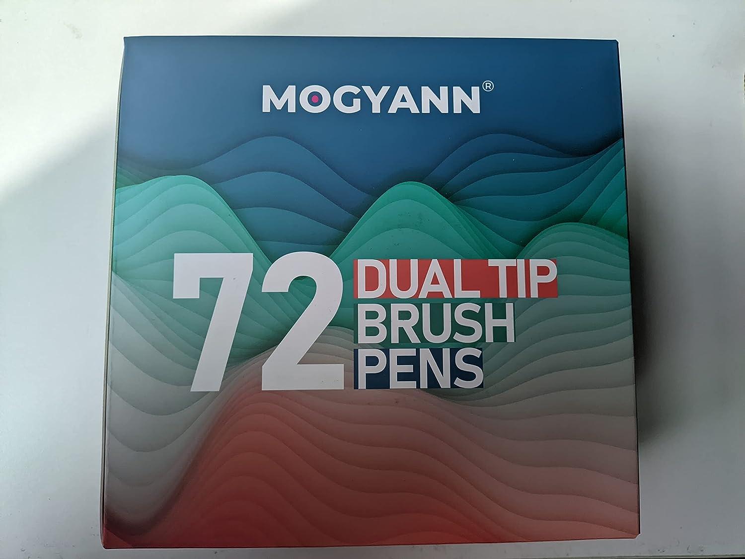 Mogyann Coloring Markers for Adult 100 Colors Dual Tip Brush Pens with Fine Tip and Brush Tip for Coloring and Calligraphy Drawing