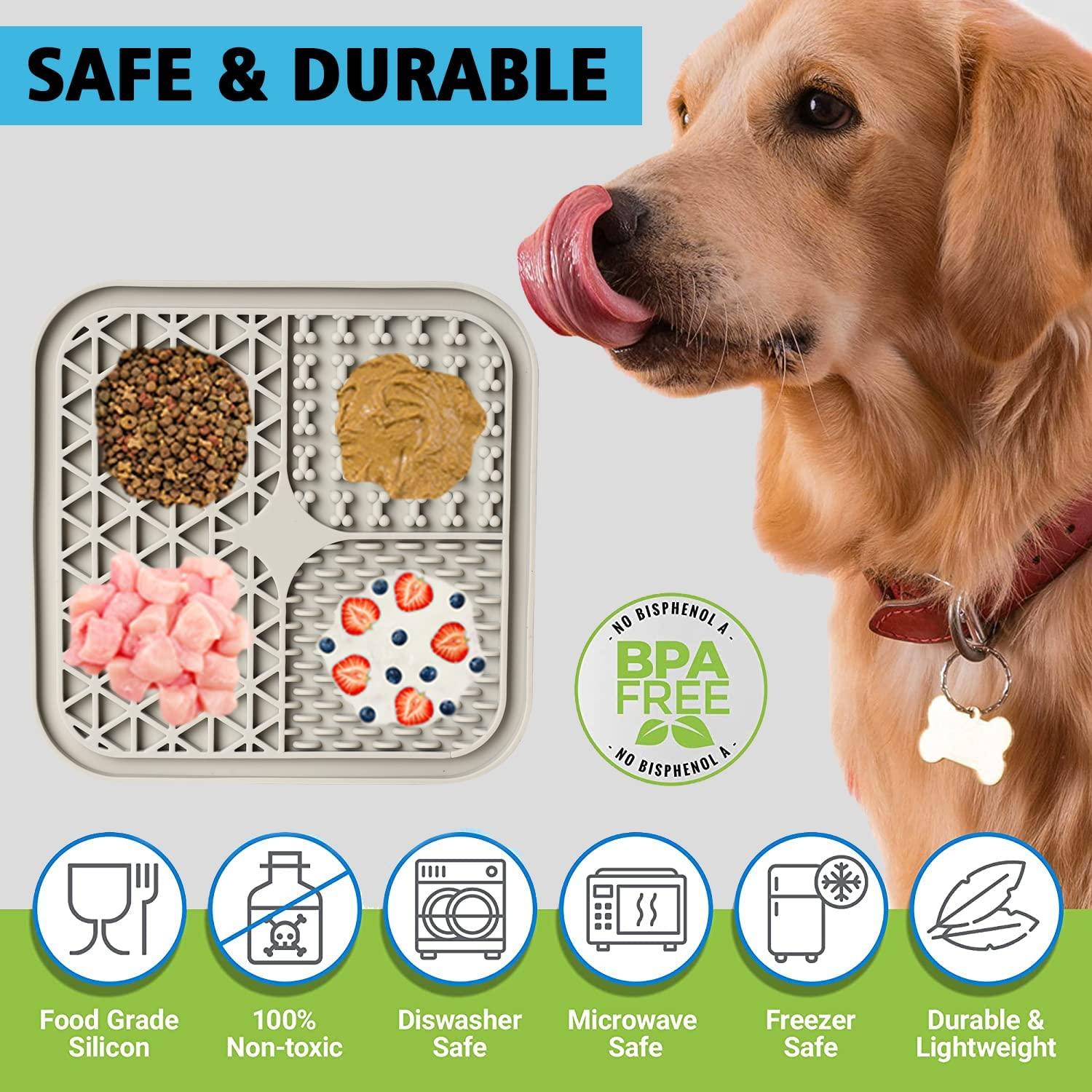 Large Lick Mat for Dogs & Cats with Suction Cups, Licking Mat