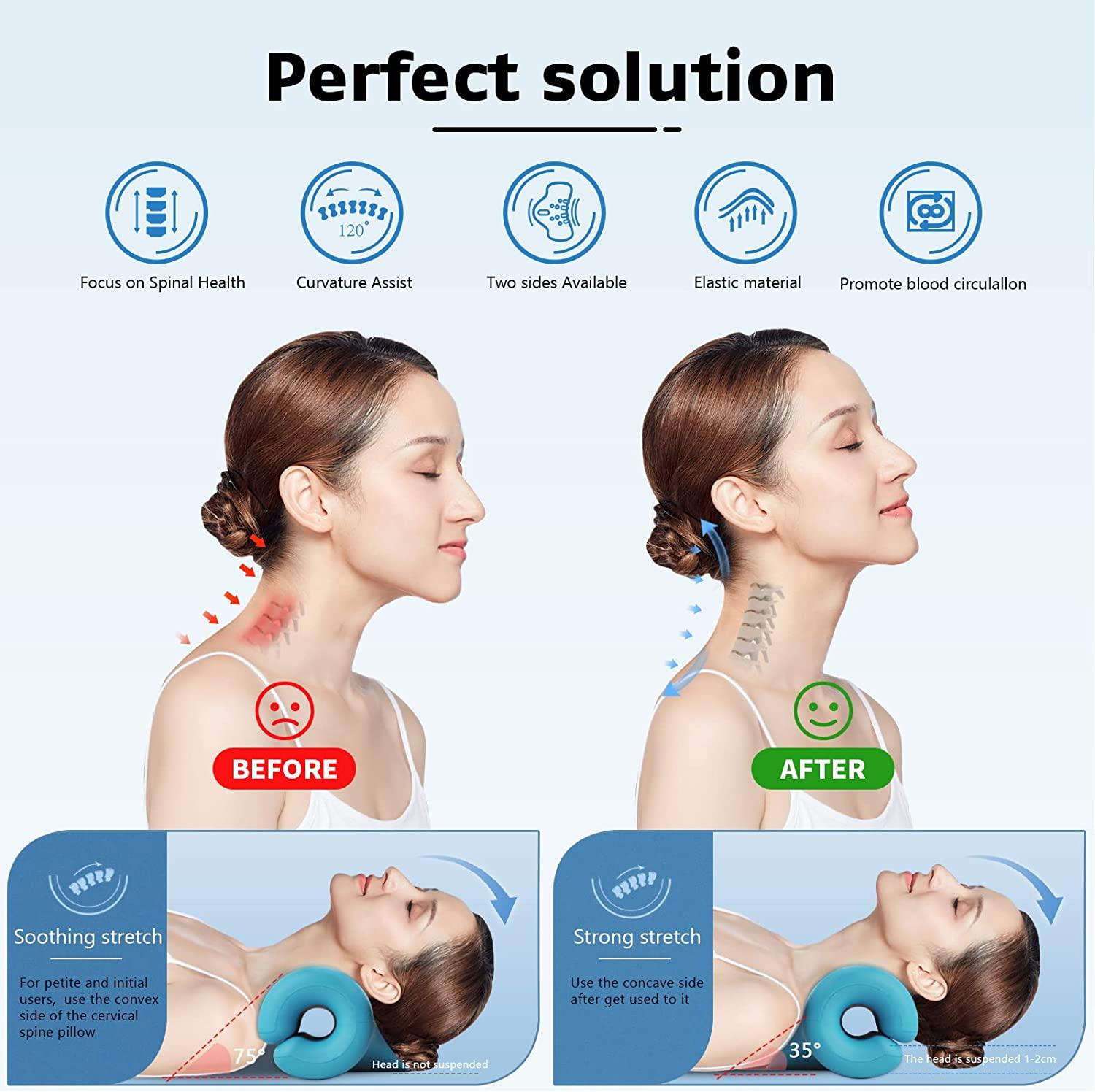 Neck And Shoulder Relaxer Cervical Traction Device Neck Corrector