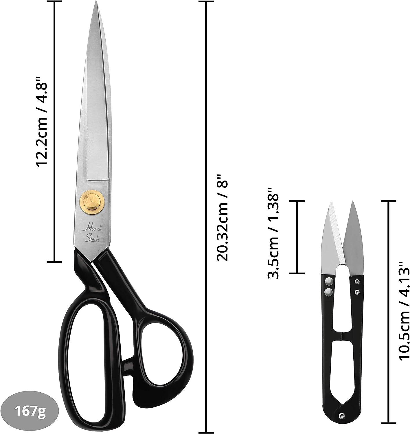 JARVISTAR 8” Premium Fabric Scissors, Sewing Scissors Heavy Duty and 4  Precision Small Pointed Embroidery Scissors, Sharp and Durable Tailor  Scissors