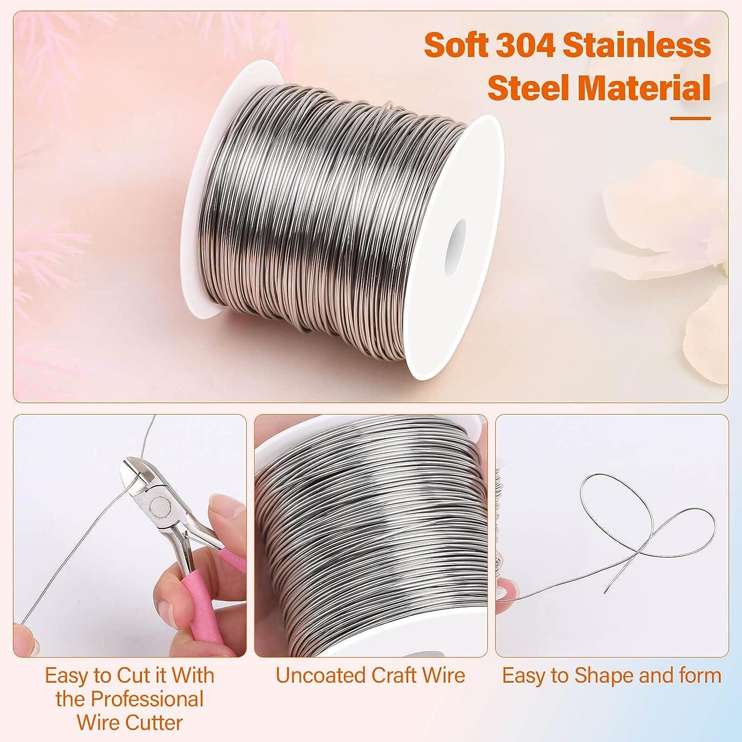 20 Gauge Stainless Steel Wire for Jewelry Making, Bailing Wire