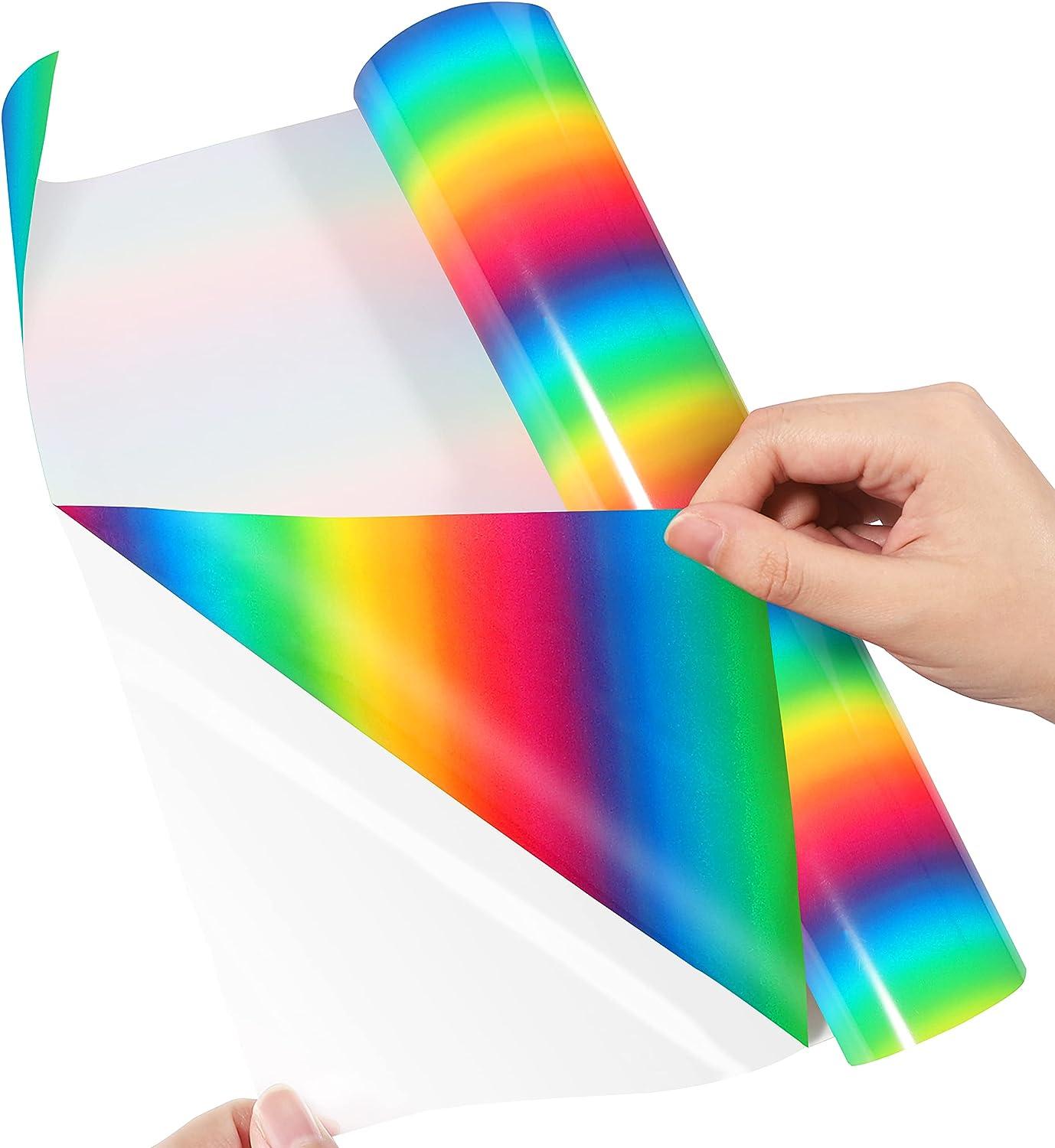 Rainbow Heat Transfer Vinyl for T Shirts - China Heat Press Vinyl