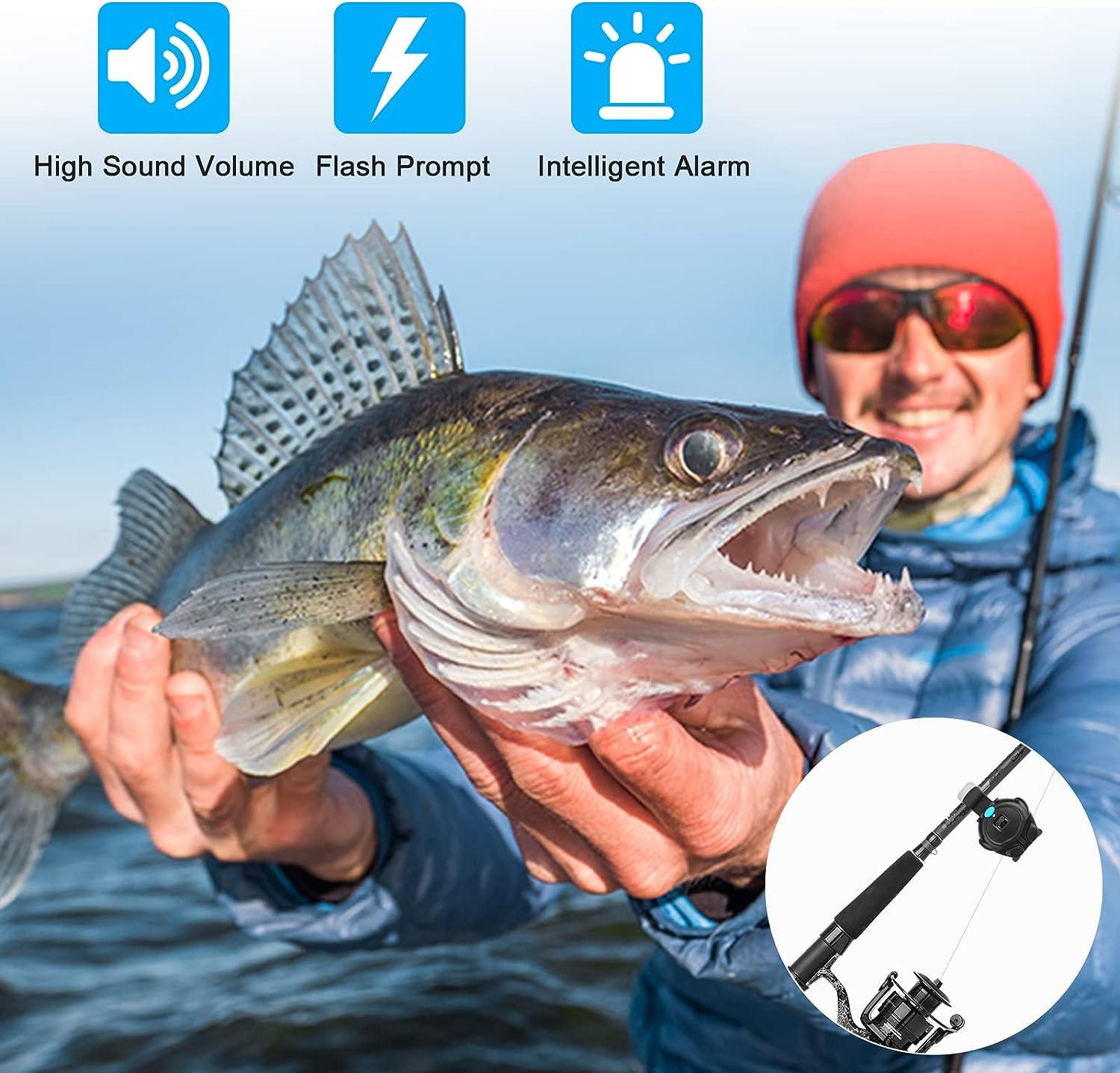 4 PCS Fishing Bite Alarm, Sensitive Electronic Fishing Bite Sound Alarm,  Indicator Sound Bite Alert Bell with LED Lights Fishing Bells Clip On  Fishing