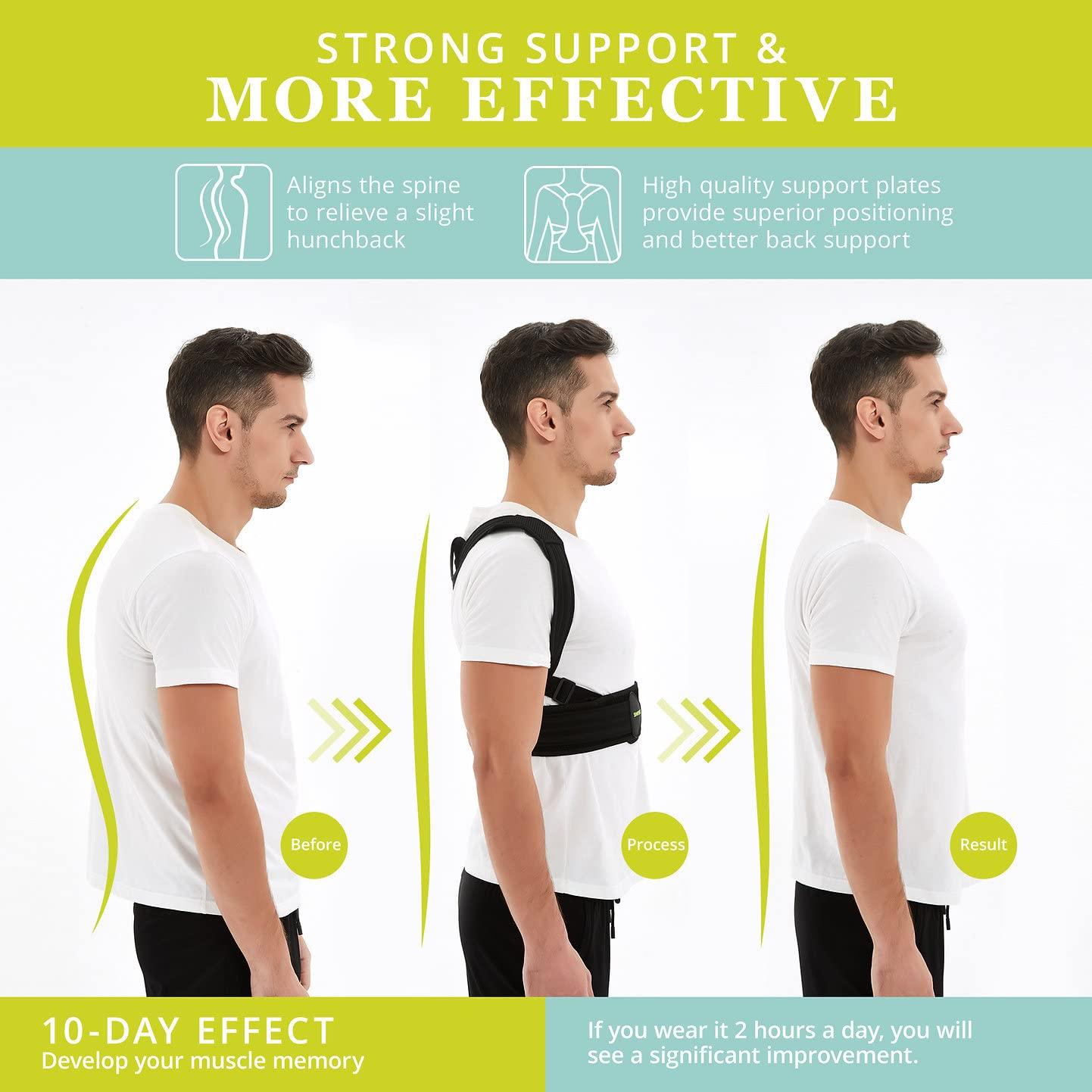  Back Brace And Posture Corrector For Men L Sweat