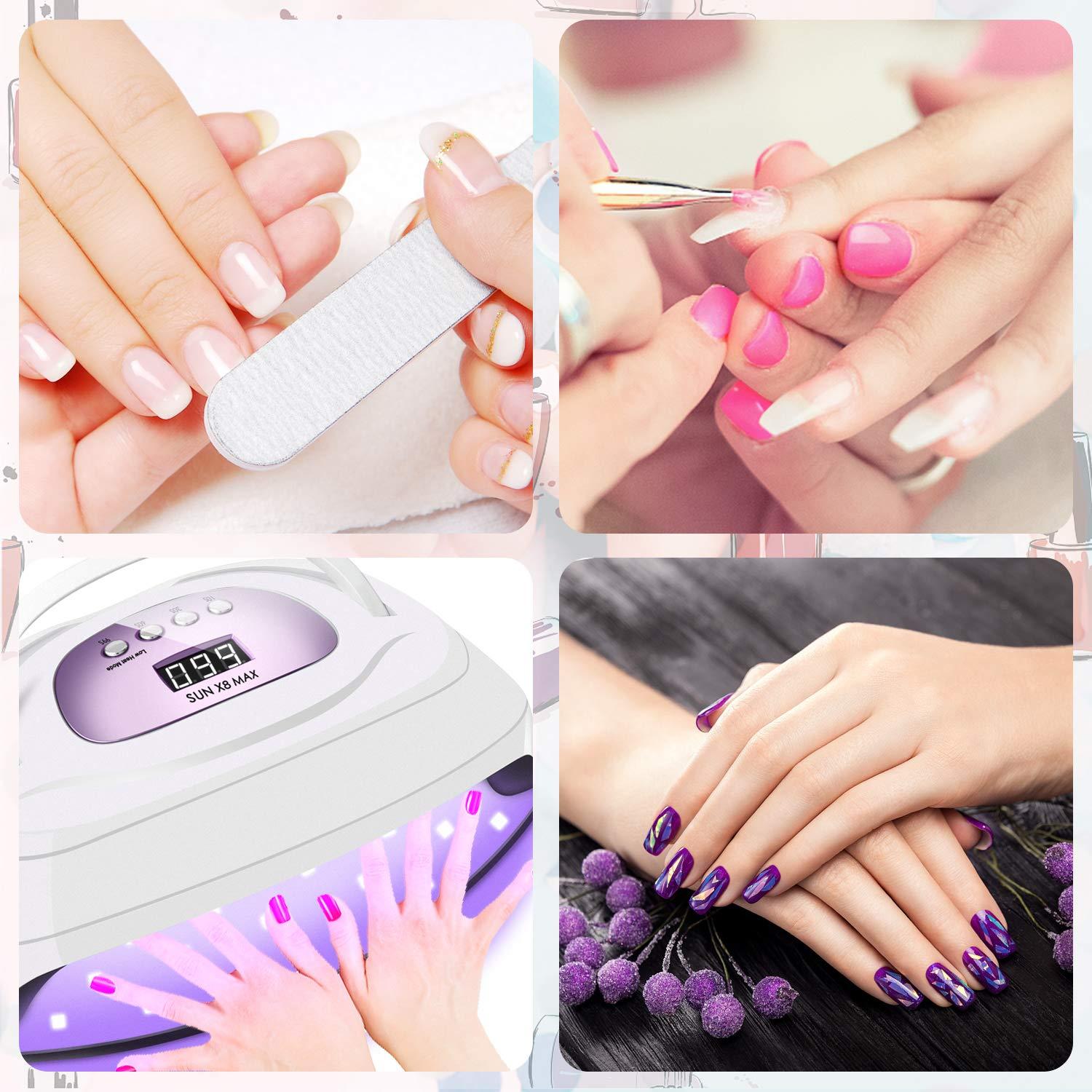 UV Gel Nail Lamp,150W UV Nail Dryer LED Light for Gel Polish-4 Timers  Professional Nail Art Accessories,Curing Gel Toe Nails 