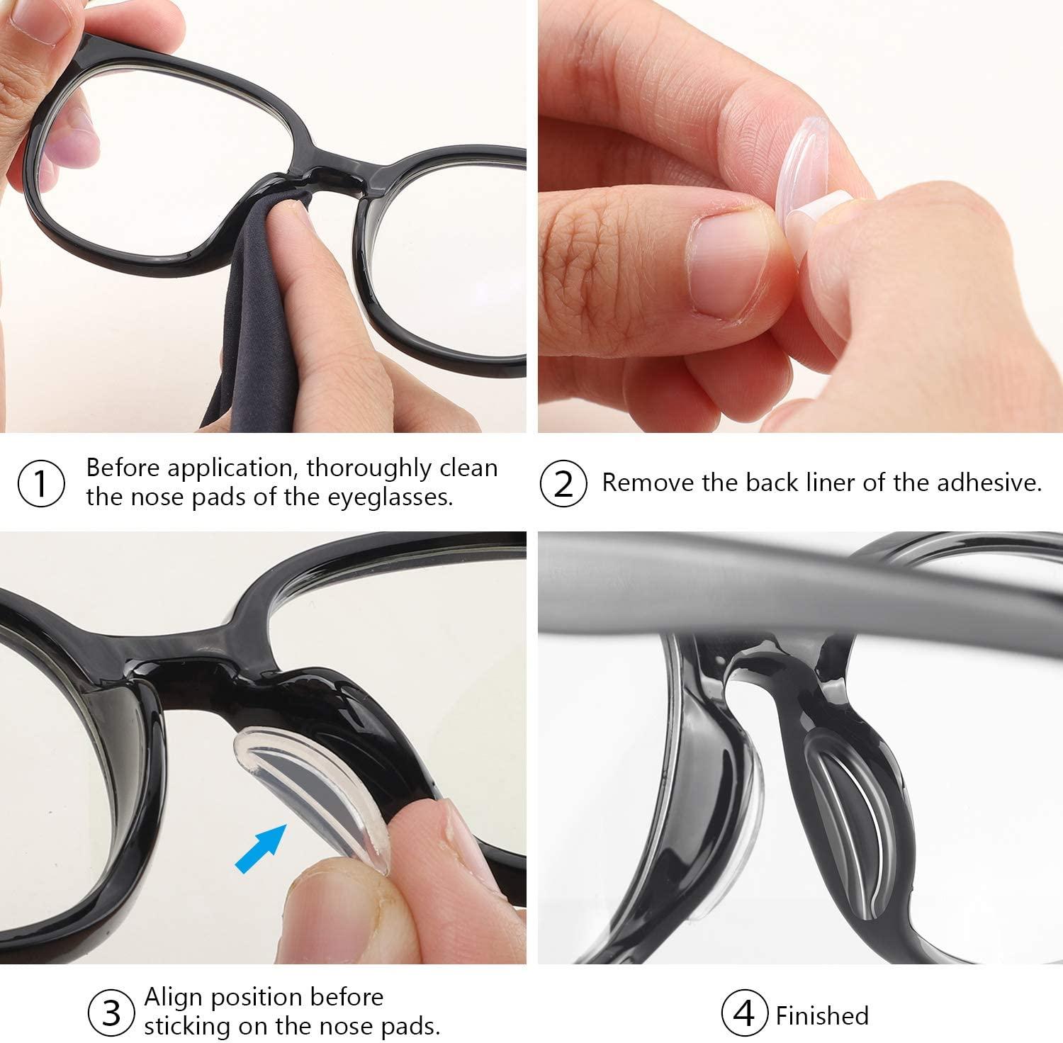 25 Pairs Air Bag Eyeglass Nose Pads Non-slip Air Chamber Eyeglasses Nose  Pads