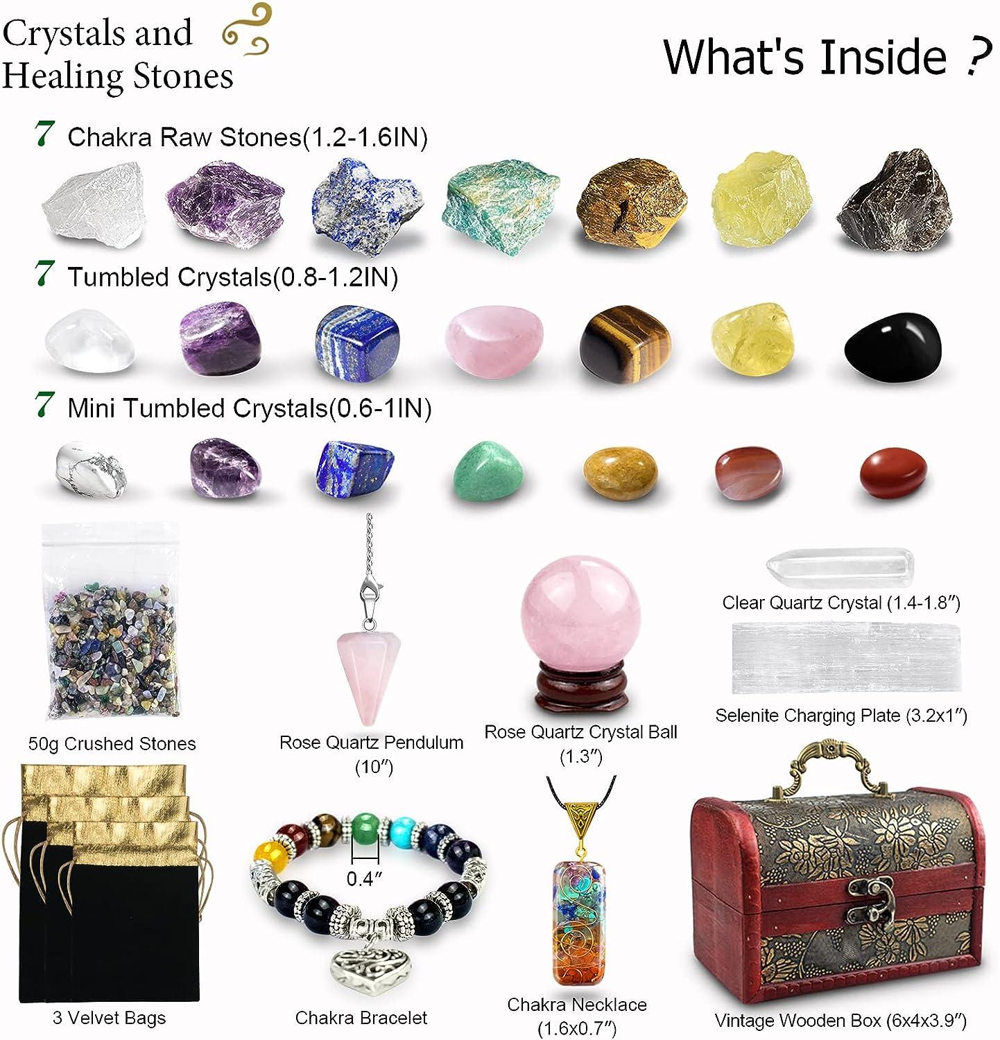 Healing Crystals Set, 28 Pcs Real Crystals and Healing Stones Kit, Energy  Crystals for Beginners Meditation