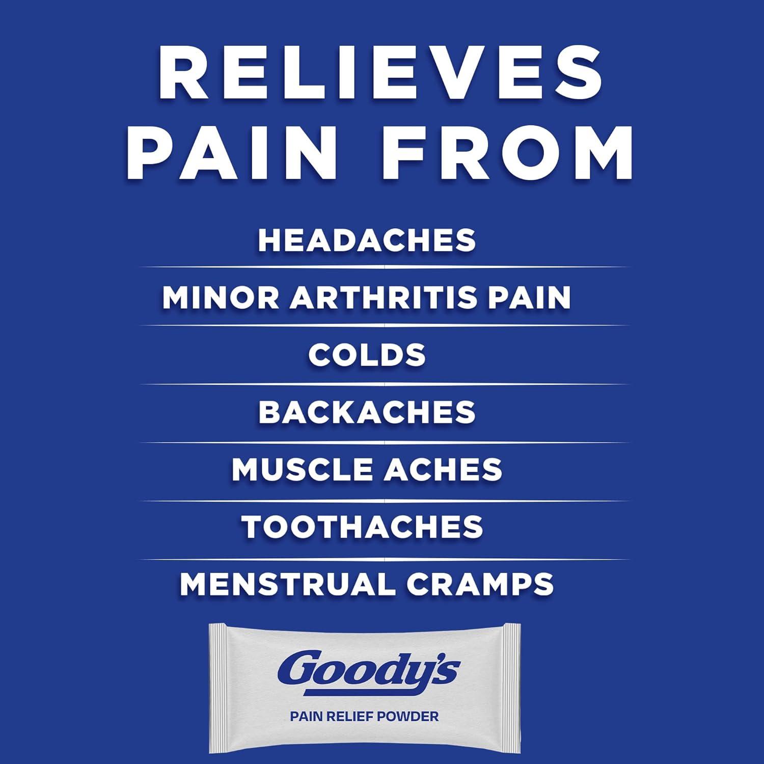  Goody's Back and Body Pain Relief Powder, 24 Count, 6 Pack :  Health & Household