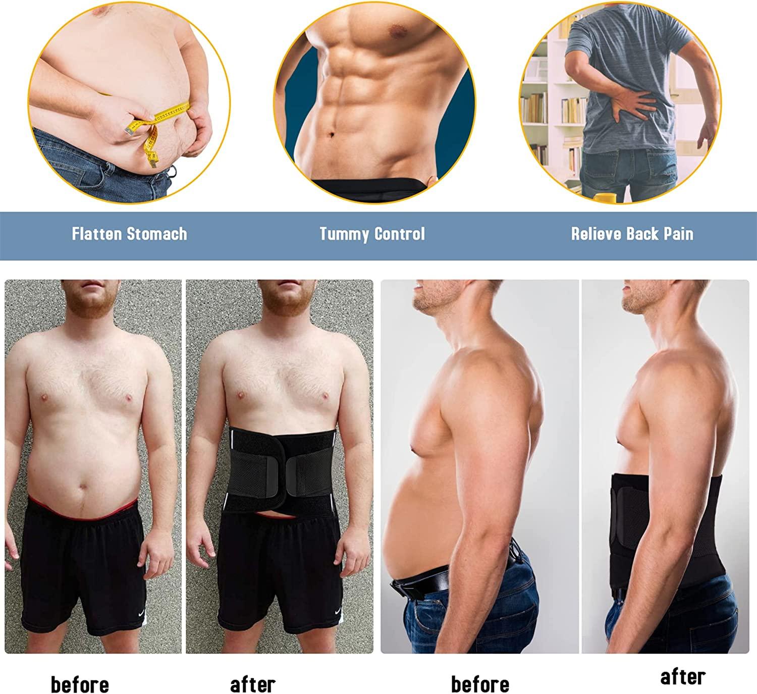Men's Compression Waist Trainer Tummy Control Belt Elastic