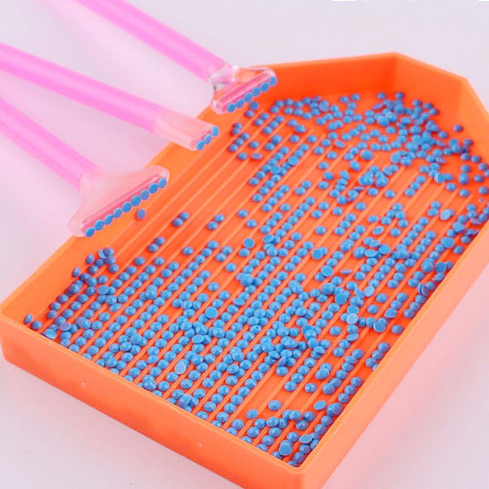 Large Capacity Diamond Painting Tray With Lid Cleaning Brush Drill Plate  Cross Stitch Accessorie Nail Art Beading Plates Storage - Diy Craft Storage  - AliExpress