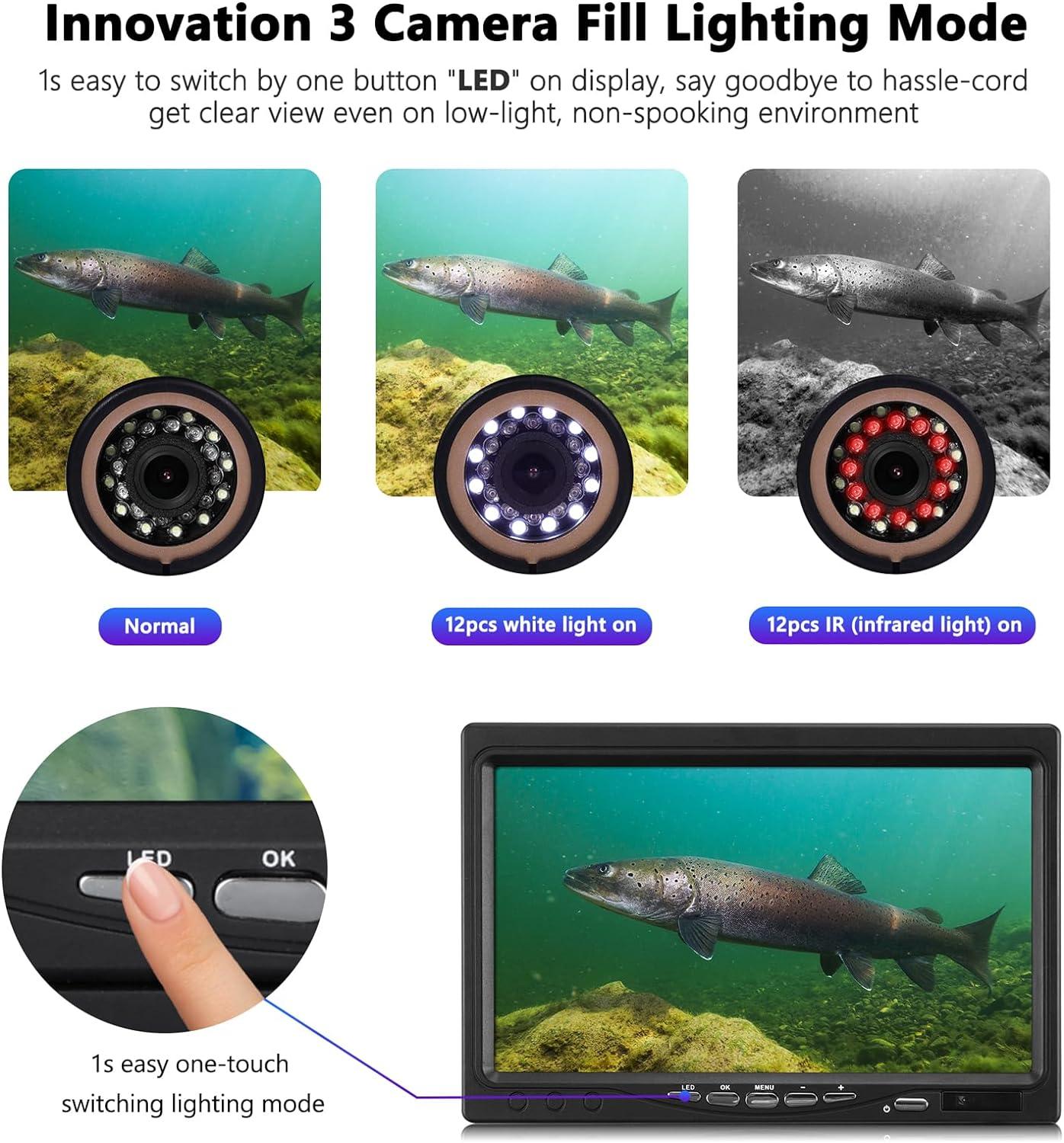 MOOCOR Underwater Fishing Camera Upgraded 720P Camera w/DVR