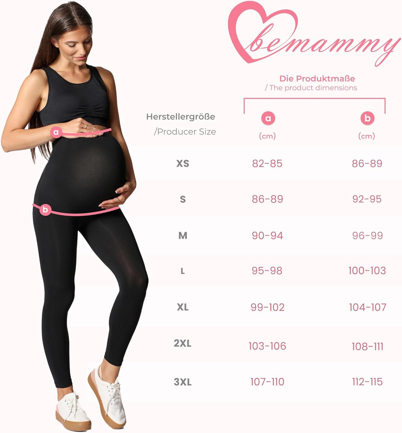 Be Mammy Women's Maternity Long Leggings 02 XXL Graphite