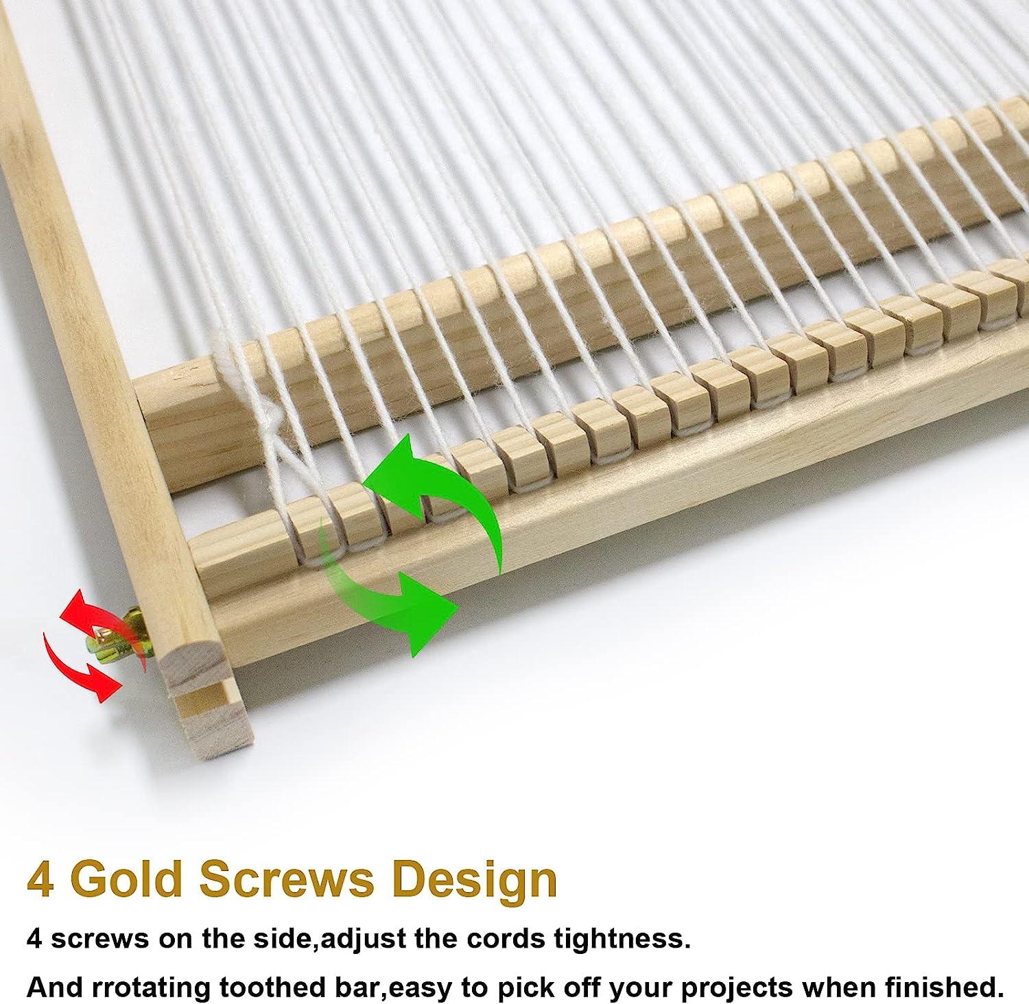 SagaSave Children's Wooden Loom Kit DIY Hand-Knitting Machine for Tapestry  Weaving Beginners Kids Adults