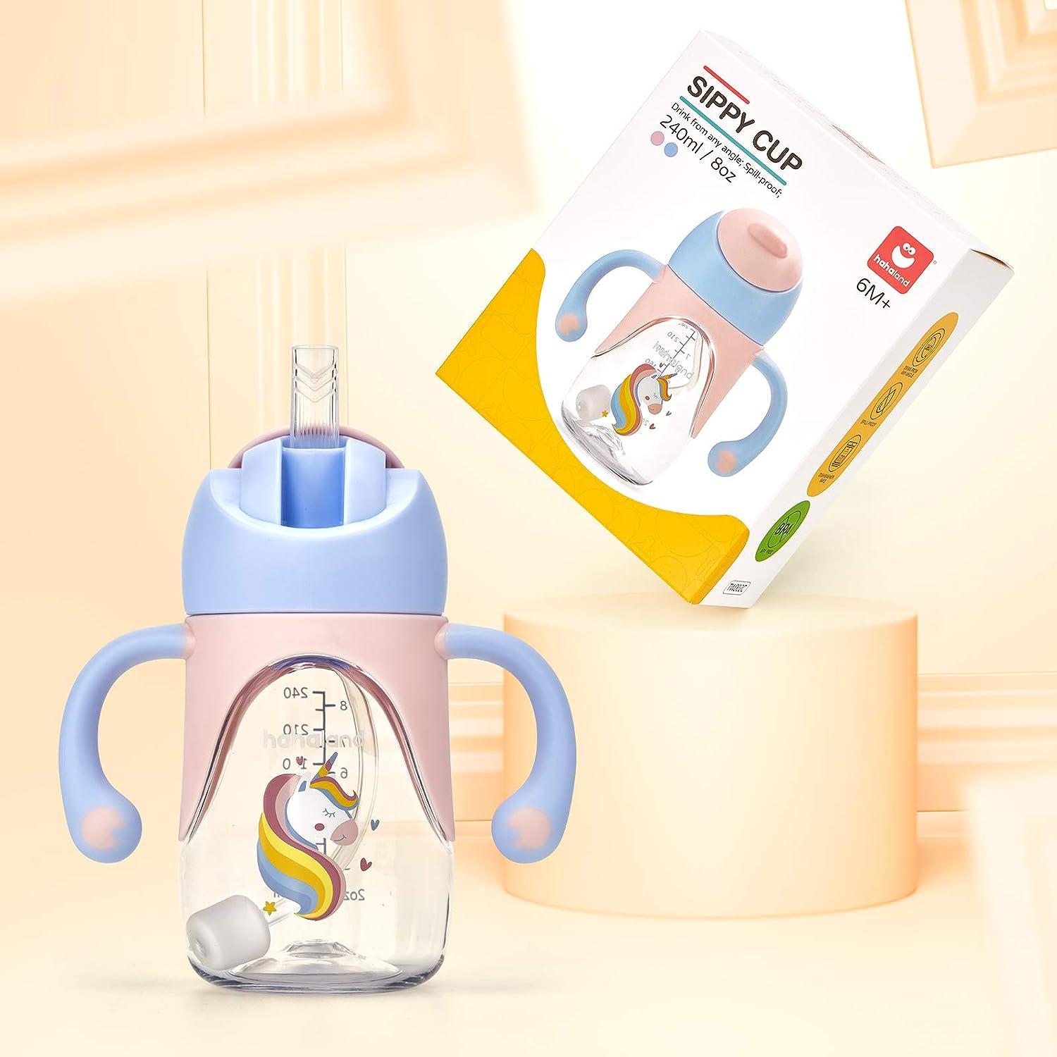 hahaland Sippy Cups for Baby 6-12 Months - 2 in 1 Spout & Straw Unicorns  Sippy Cups for Toddlers 1-3…See more hahaland Sippy Cups for Baby 6-12  Months