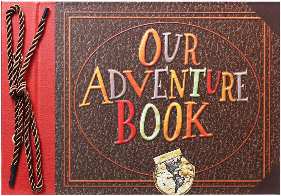 Scrapbook Photo Album Our Adventure Book - DIY Handmade Album Scrapbook  Movie Up Travel Scrapbook for Anniversary, Wedding, Travelling, Baby  Shower