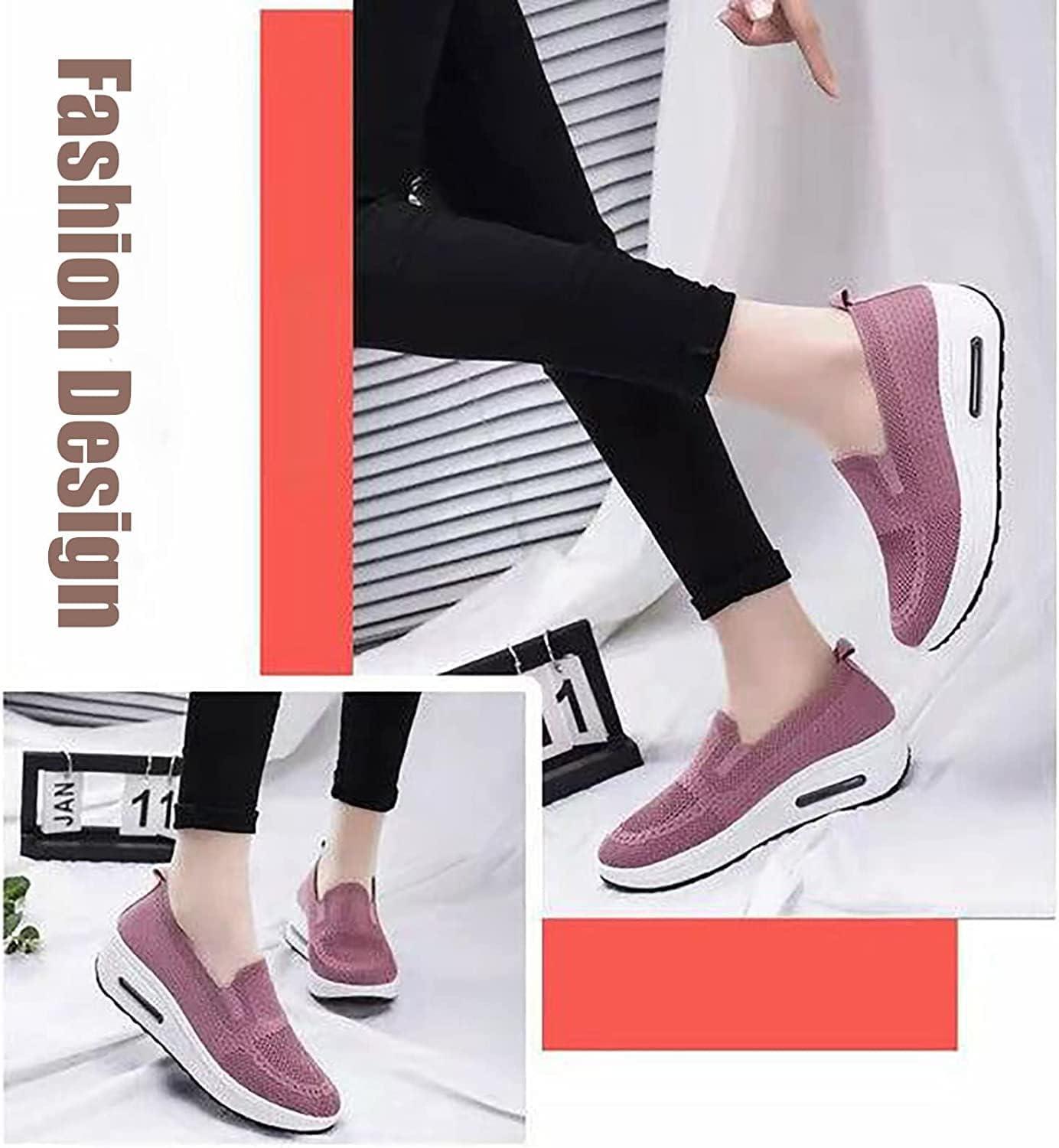 Ladies Walking Shoes Sale Clearance Air Cushion Slip-on Orthopedic