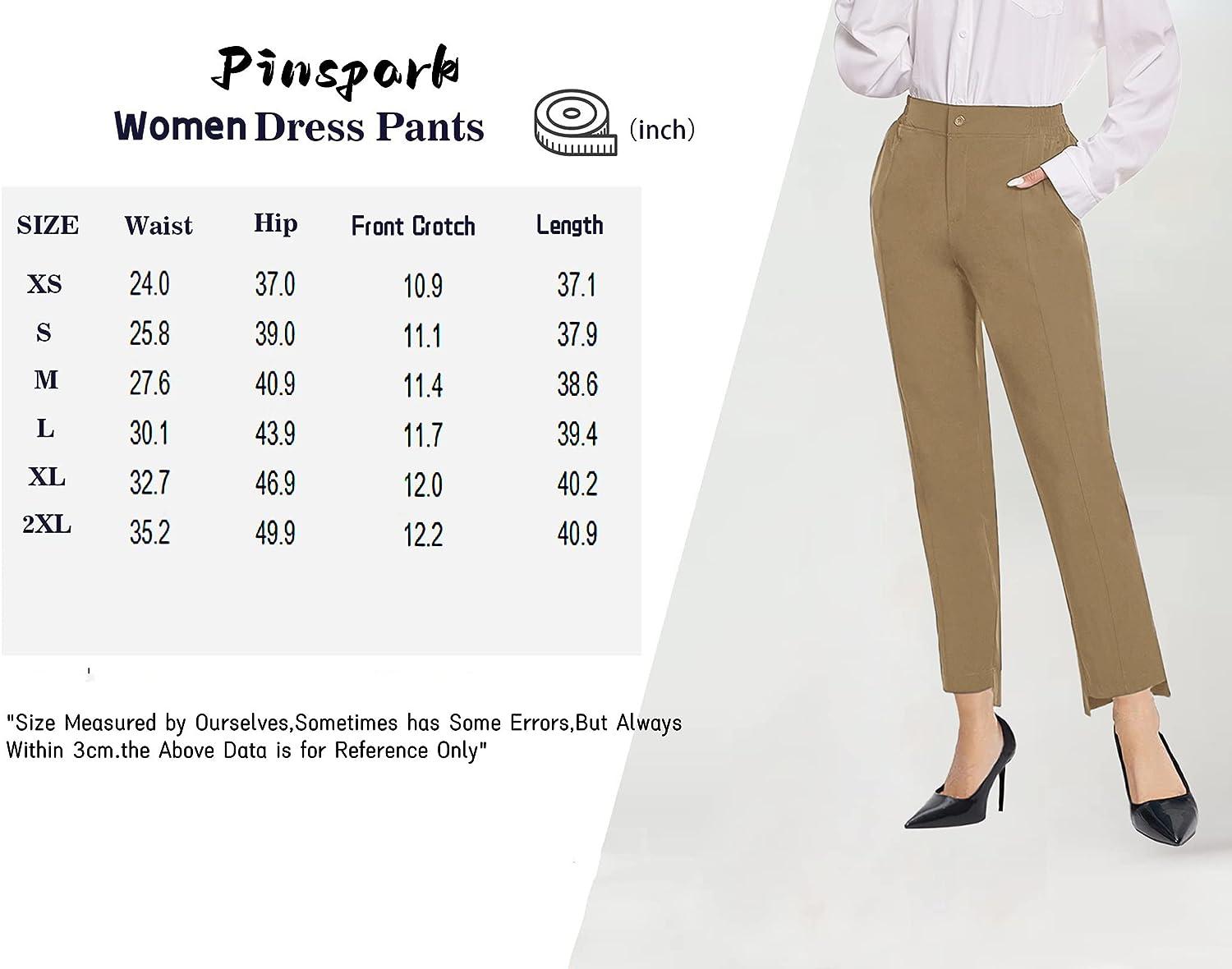 Women's Plus Size High Waist Slant Pocket Straight Tailored Pants