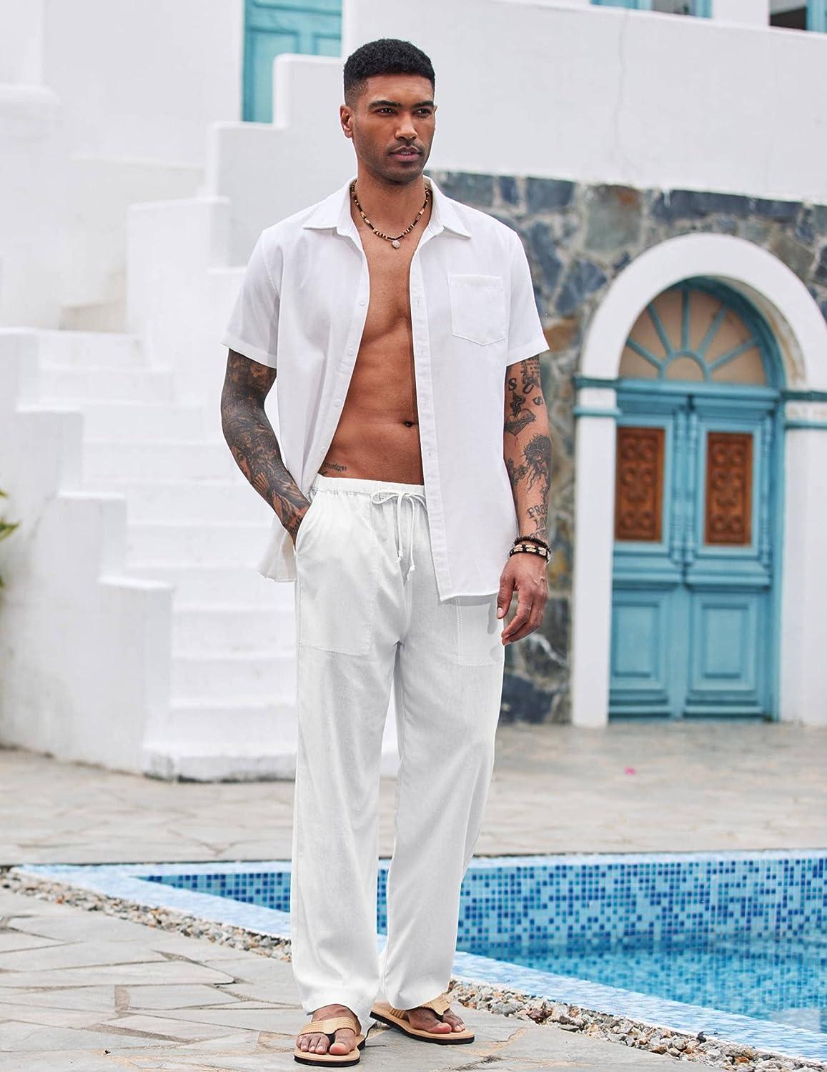 The Best White Linen Beach Pants of The Summer