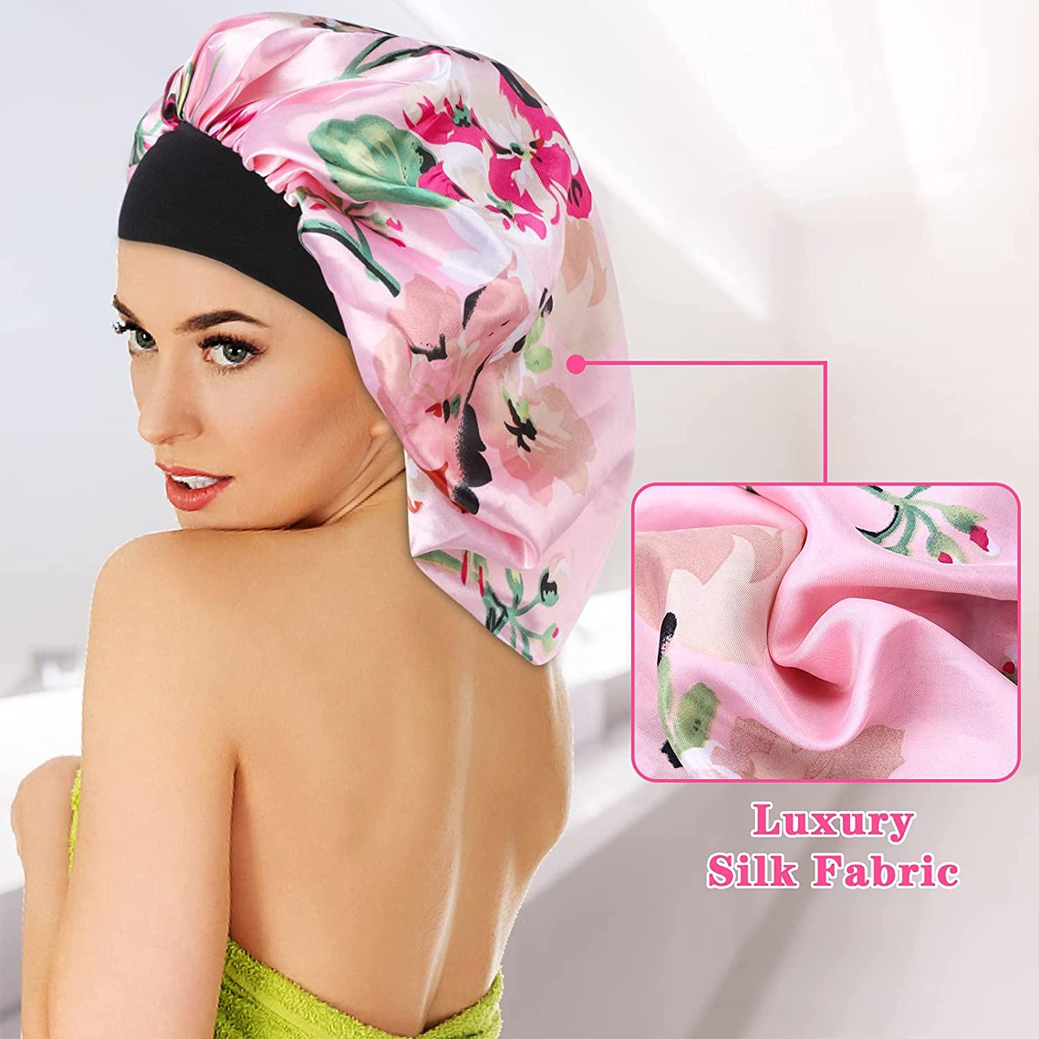 KLAARI Silk Bonnet Sleep Cap Silk Bonnet for Curly Hair Designer Bonnets  for Women - Adjustable Stay on Silk Cap, Baby Pink, One size: Buy Online at  Best Price in UAE 