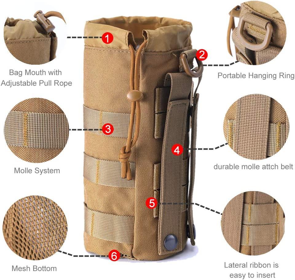 Highly reccomend a MOLLE water bottle pouch for the Backpack. : r