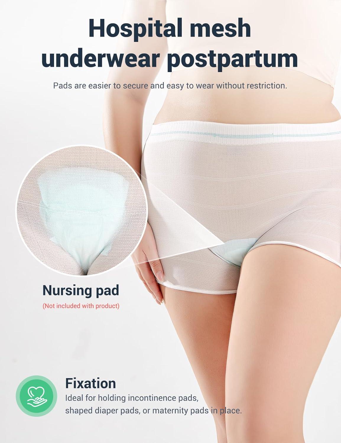 HANSILK Maternity Knickers Disposable Postpartum Underwear Breathable &  Stretchable Maternity Pants for Maternity/C-Section  Recovery/Incontinence/Travel XL White 6pcs