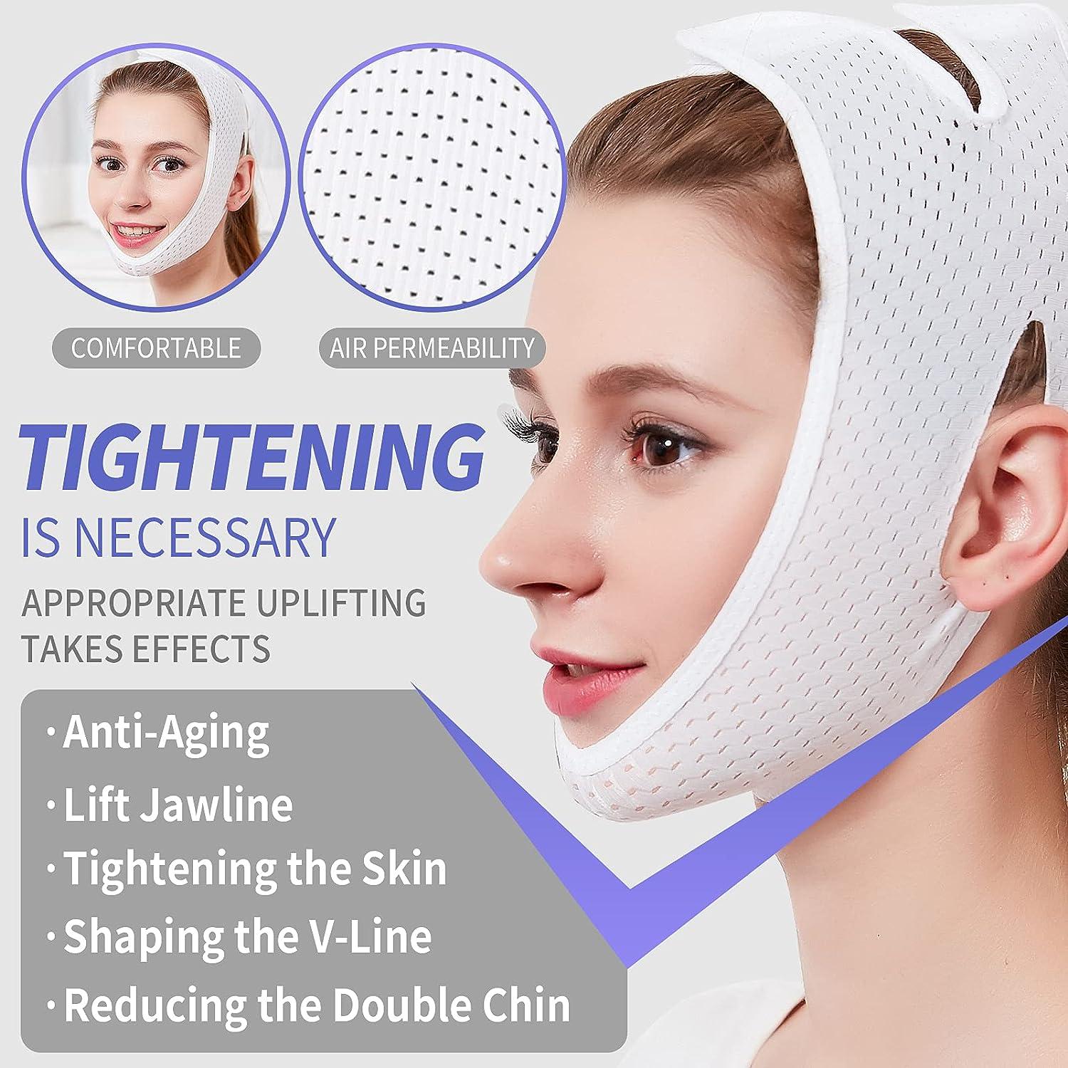 Reusable V Line Mask - Double Facial Slimming Strap, Face Lifting