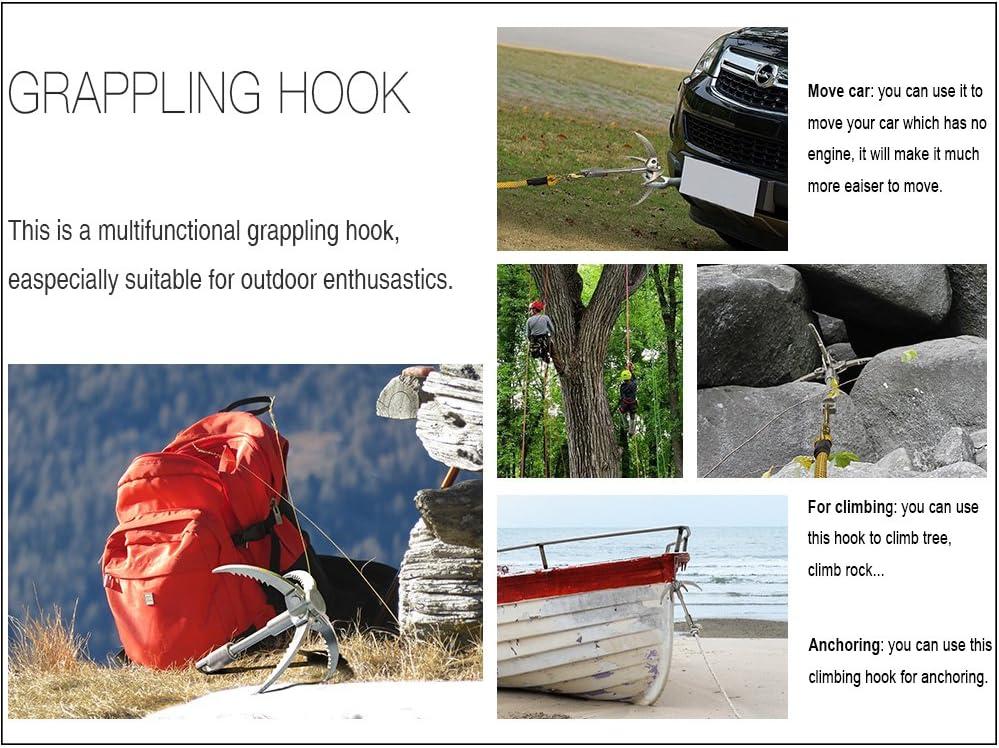 Grappling Hook, Wear Resistance Easy To Use Stainless Steel Grapple Claw  For Boat For Mountain Climbing
