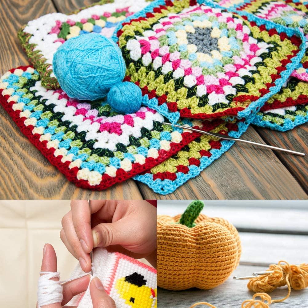  Crochet Hooks for Hair Set, 7 PCS Latch Hook Crochet Needles +  2 PCS Adjustable Knitting Crochet Loop Rings + 10 PCS Dreadlocks Hair  Rings, Dreadlocks Tool Set for Braiding Hair Accessories