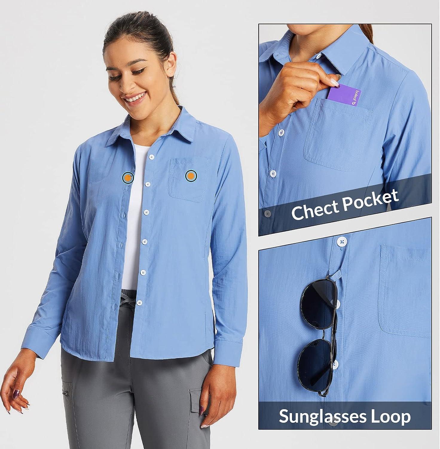 BALEAF Women's Long Sleeve Shirts UPF50+ Sun Protection Quick Dry Hiking  Fishing