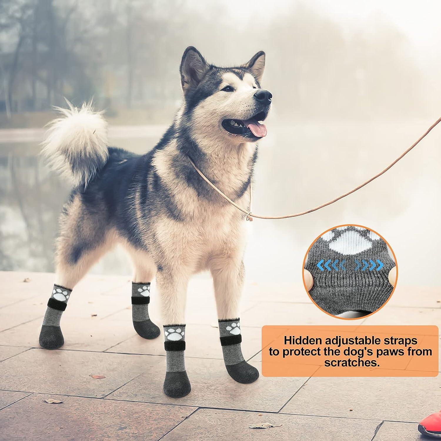 BEAUTYZOO Non Slip Dog Socks for Dogs,Grip Dog Paw Protector Hard